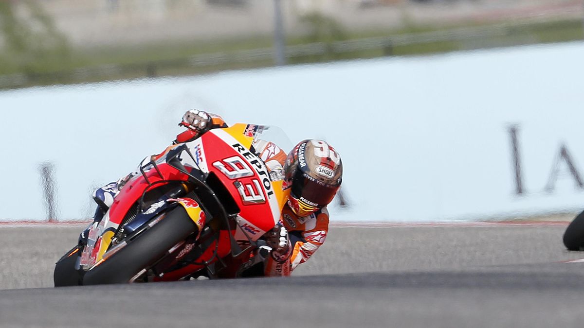 Marc Marquez on pole in Austin for seventh year in a row