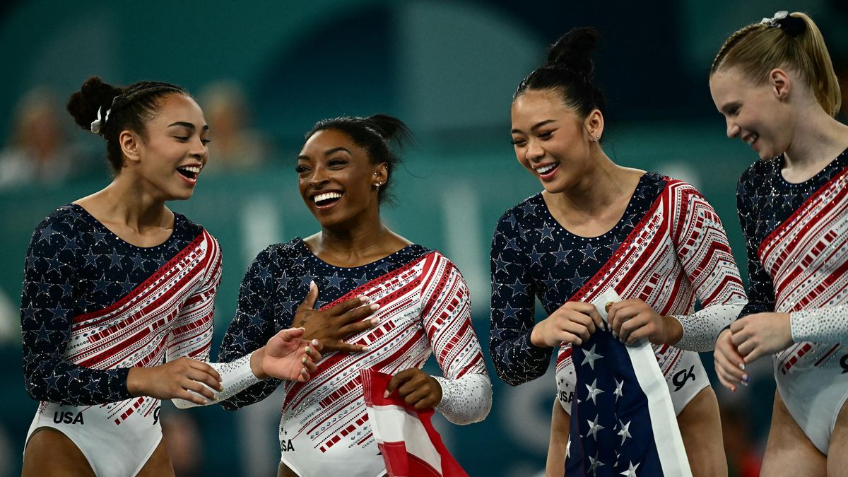 Simone Biles sparkles as Team USA capture Paris 2024 gold in artistic ...