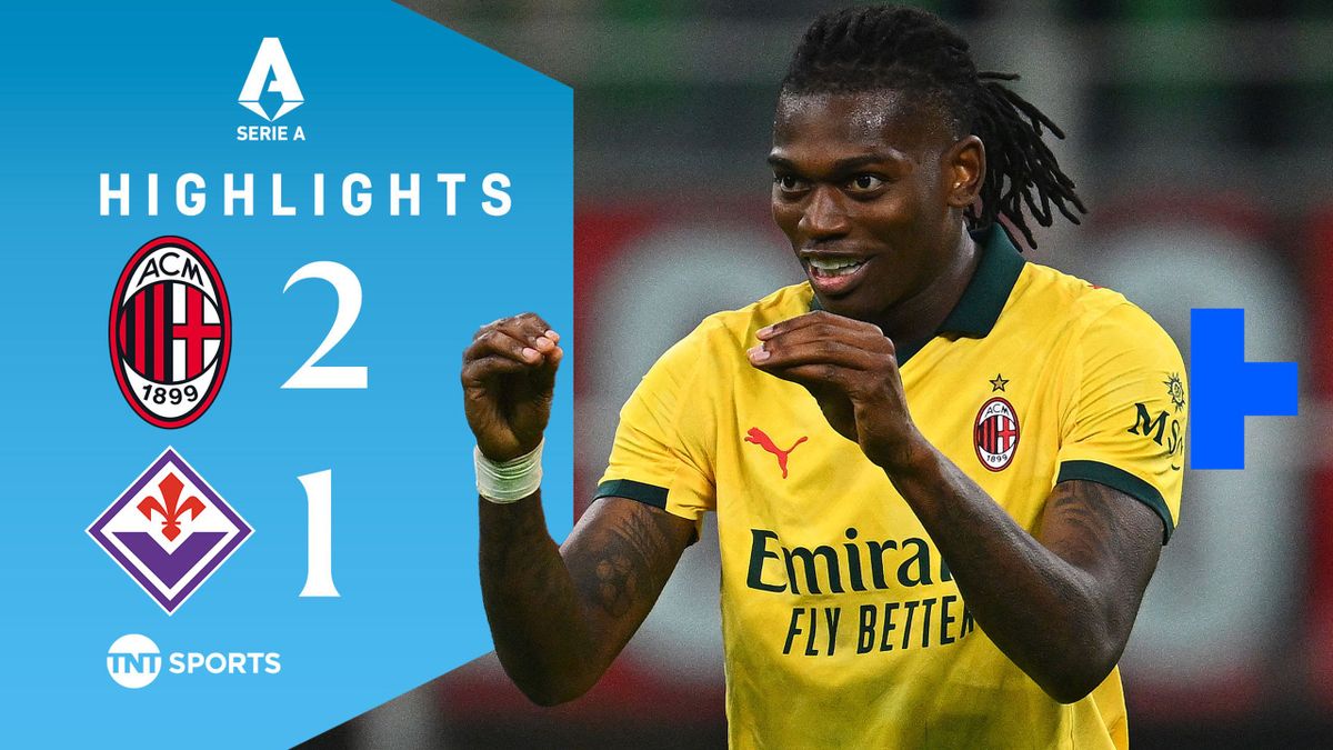 AC Milan 2-1 Fiorentina result - Rafael Leao's brace sends Rossoneri to the  Serie A summit, image size:1200x675