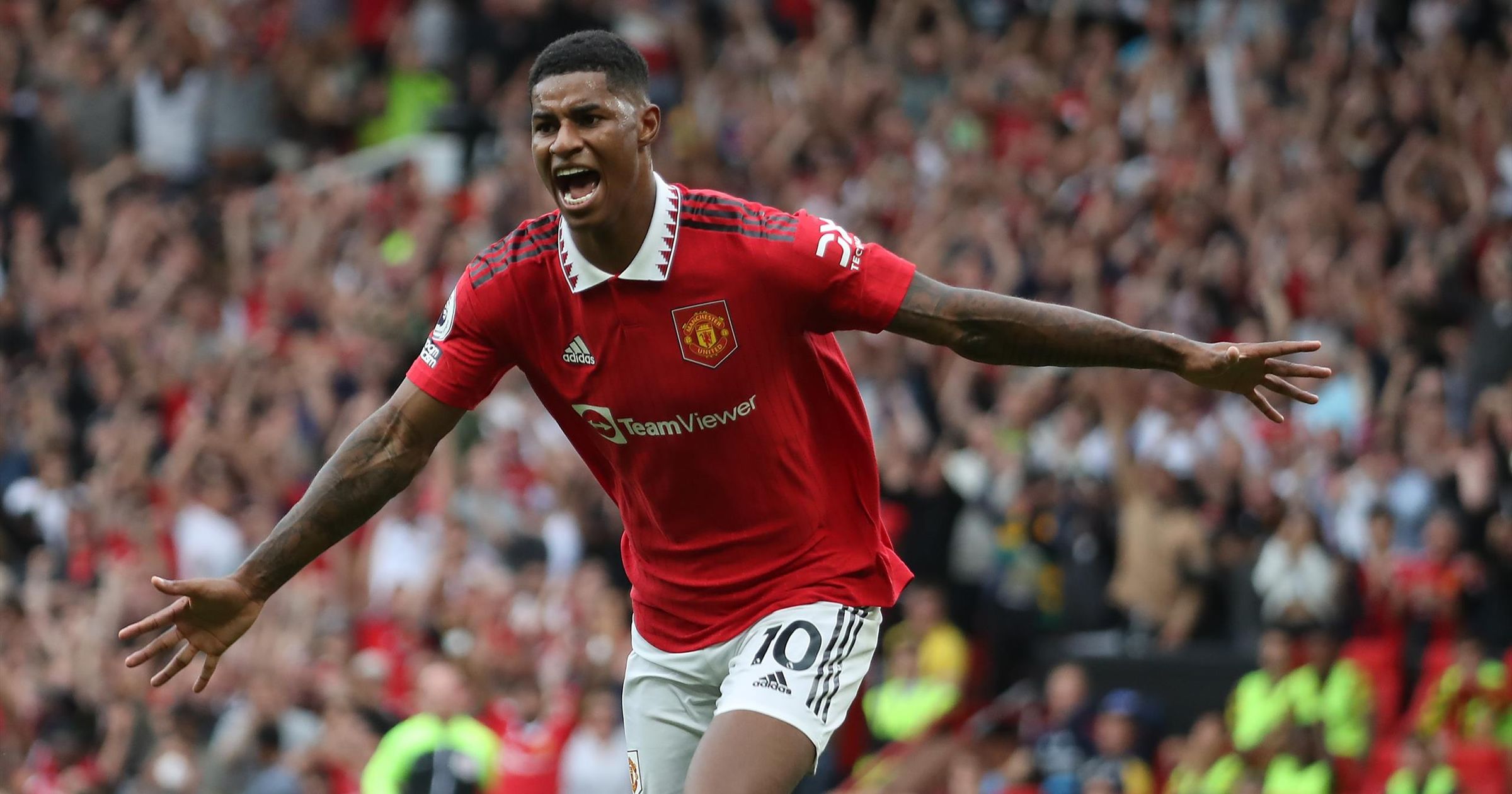 Marcus Rashford brace, Antony debut goal see Manchester United end ...