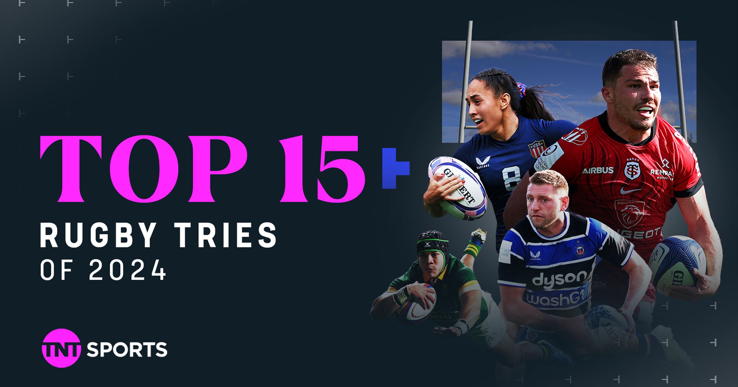 Top 15 rugby tries of 2024 including Antoine Dupont, Finn Russell ...