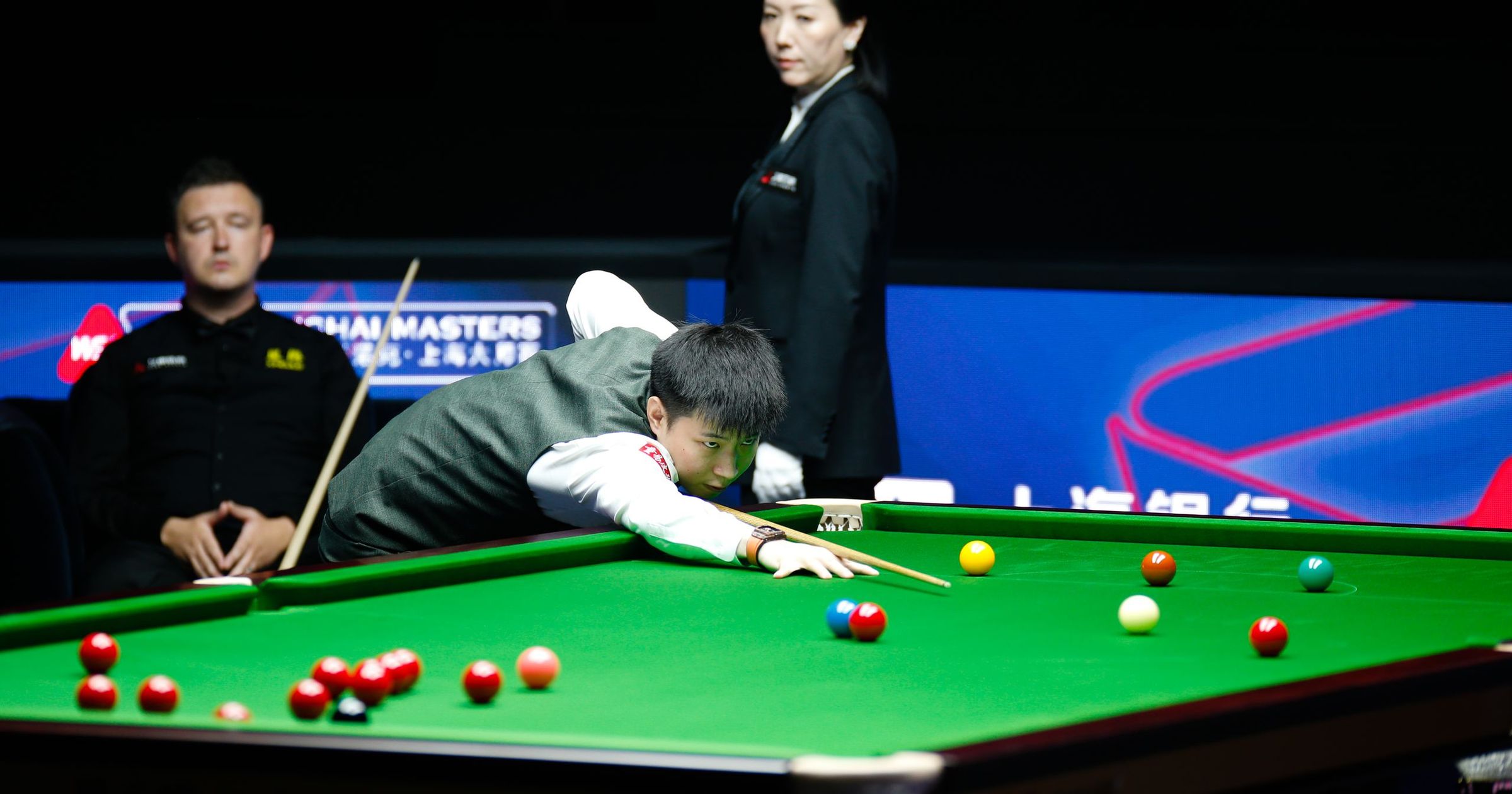 Wilson coasts past world champion Zhao to secure Shanghai Masters final with Carter