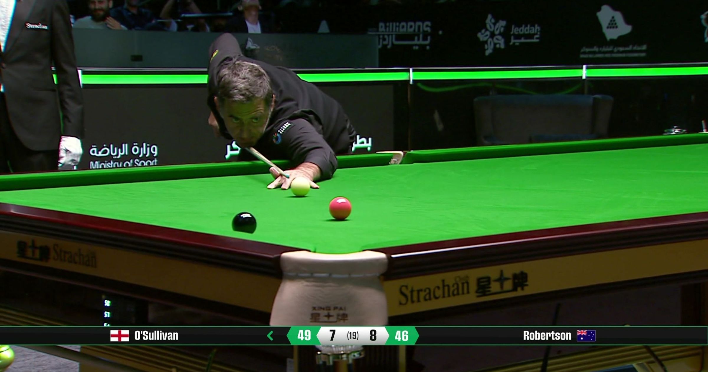 O'Sullivan levels against Robertson in Saudi Arabia Masters final with 'incredible' clearance