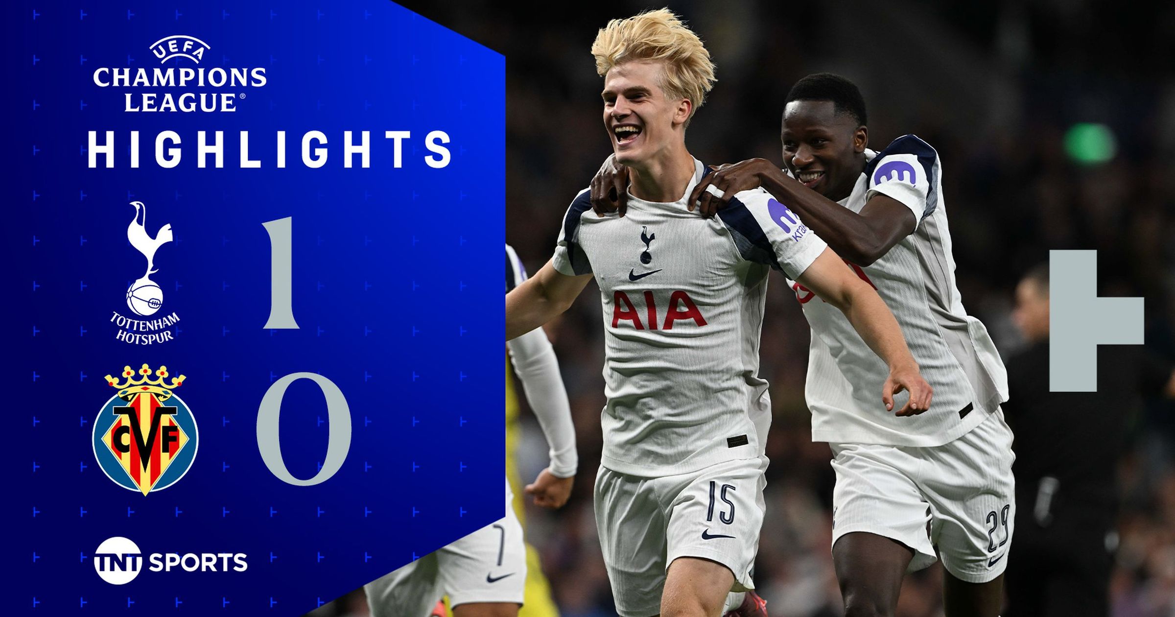Highlights: Early own goal gives Spurs win in Frank's Champions League debut - TNT Sports