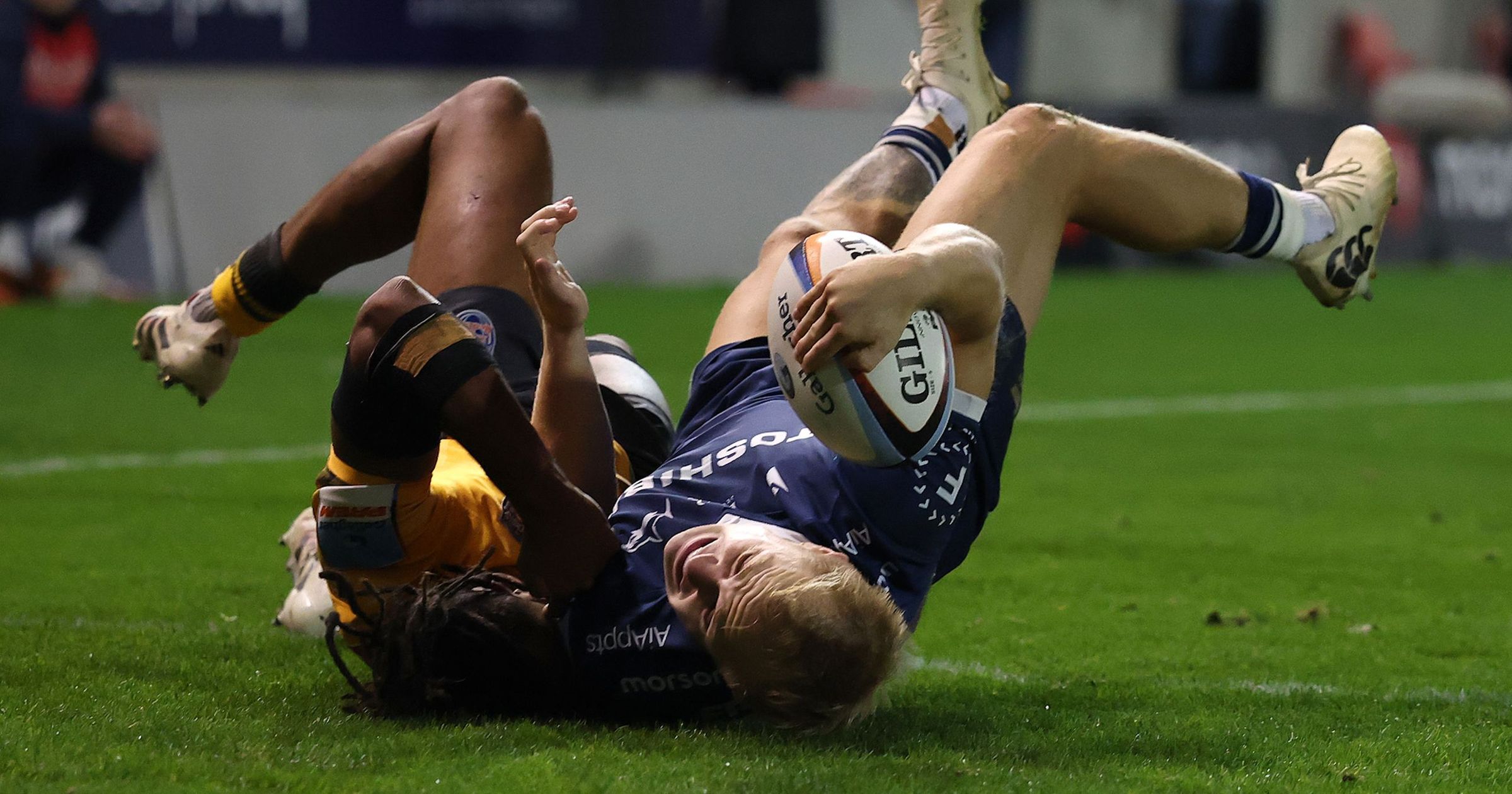 Arron Reed finishes off slick move to bring up 50 for Sale Sharks in ...
