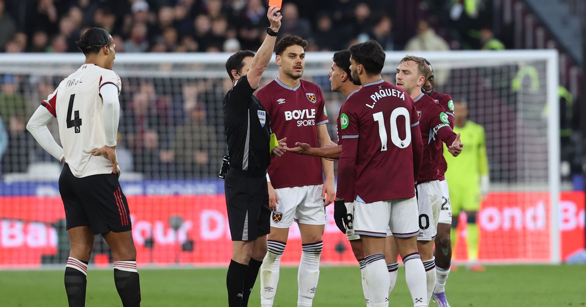 'Disappointed' Paqueta 'suffering' after red card, admits Nuno