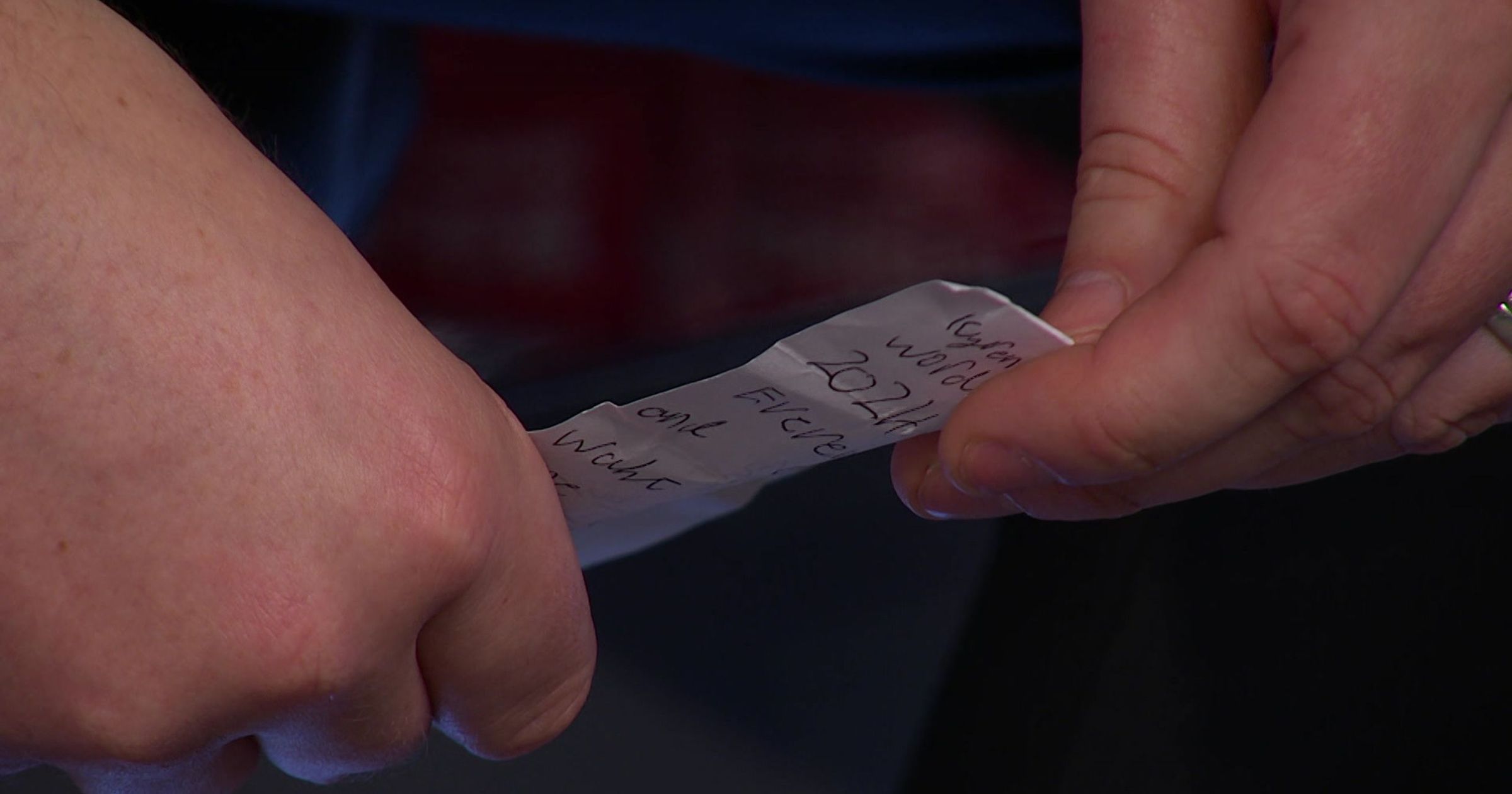 Image for Wilson reads motivational note