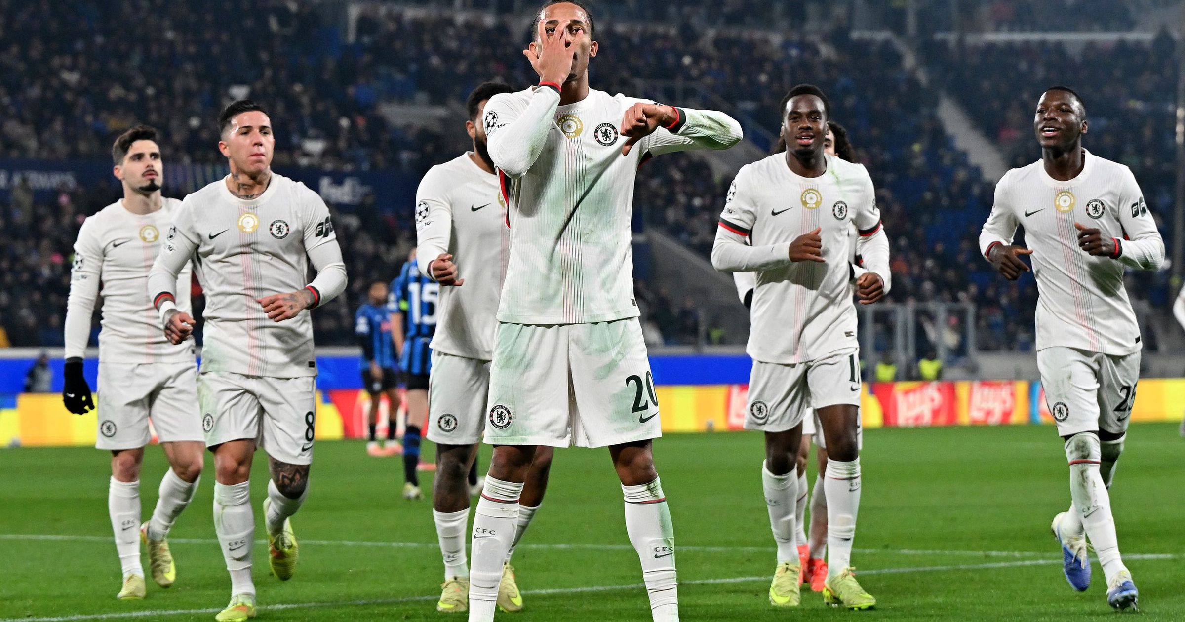 Image for 'It's a goal. It counts!' - Pedro puts Chelsea - up at Atalanta after lengthy VAR deliberation