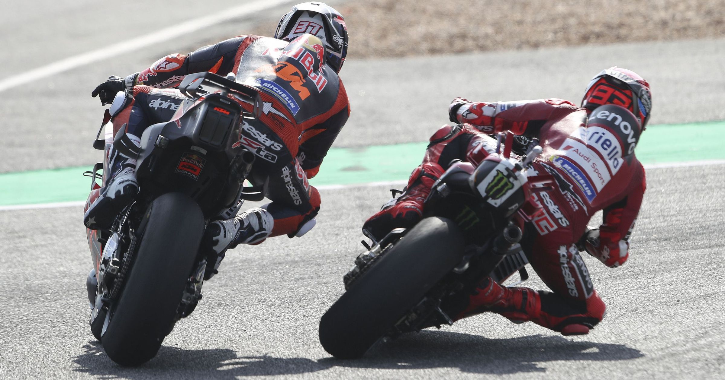 'That's pushed him off the track!' - Watch Acosta v Marquez key moment in Thailand Sprint