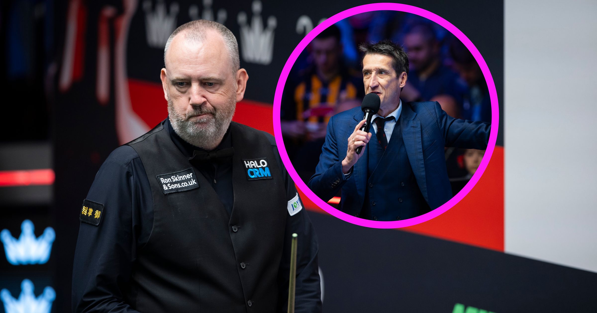 Mark Williams responds to ‘barber’ and ‘vision’ jabs in Rob Walker walk-on intro during World Championship opener