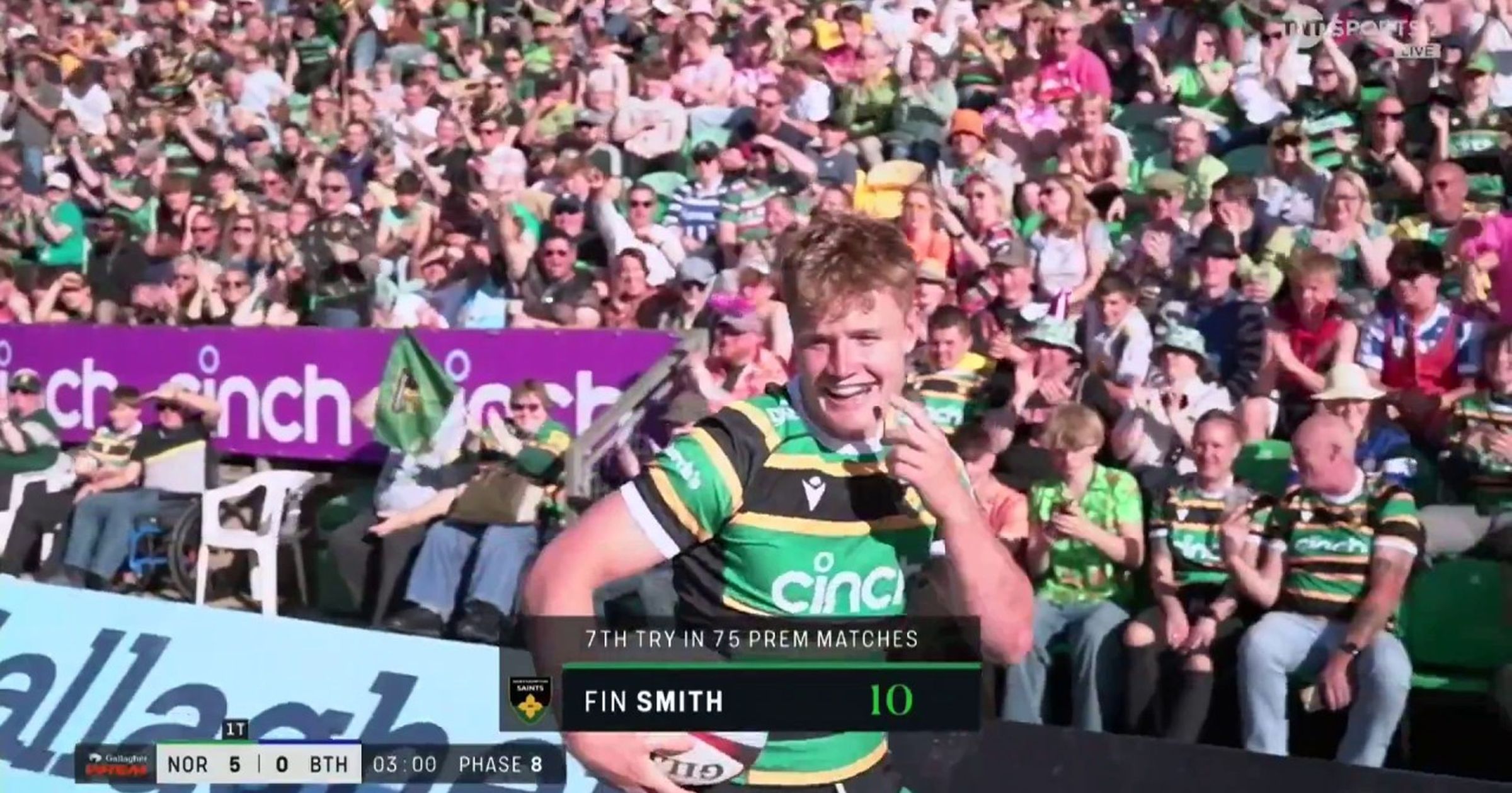 Fin Smith scores for Northampton Saints after ‘beautiful’ Fraser ...