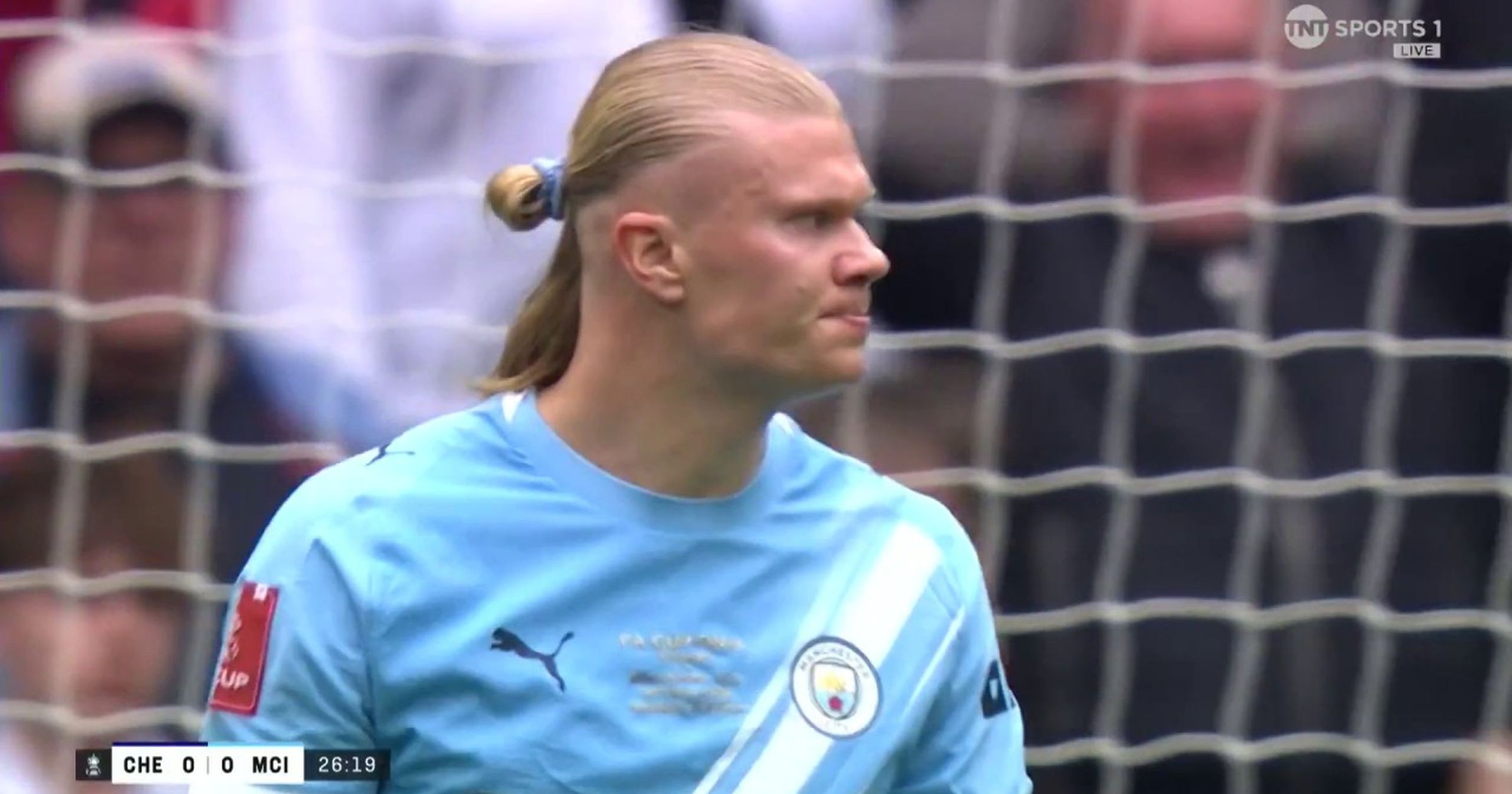 Erling Haaland denied first FA Cup final goal by offside flag ...