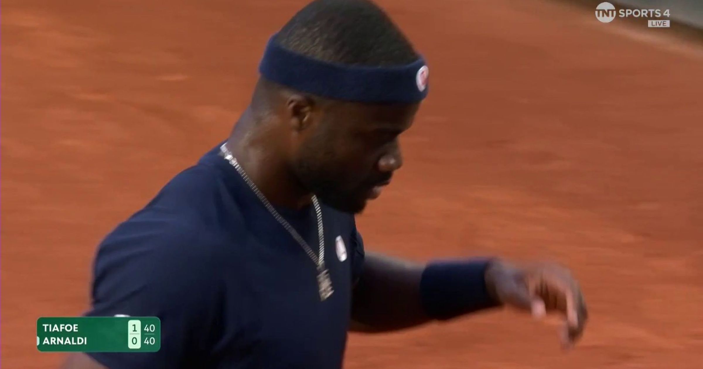 Frances Tiafoe Seeks Early Break Against Matteo Arnaldi in Fourth-Round Clash, Caps Point with Stunning Forehand Winner