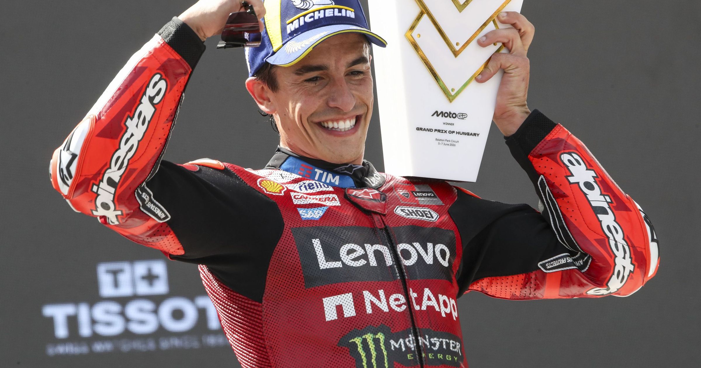 Marquez celebrates 'expensive' 100th MotoGP victory