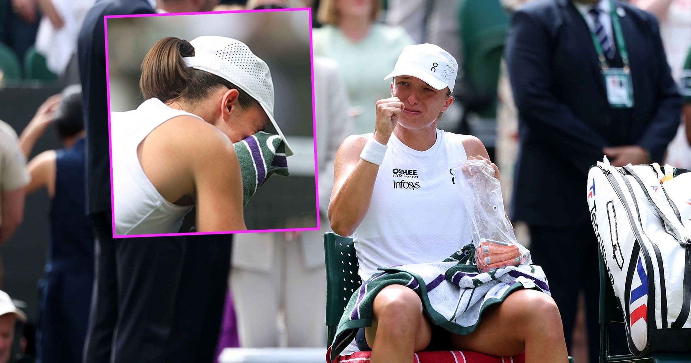 Emotional' Iga Swiatek feeling 'toll' of trying to recapture 'how she was'  after Wimbledon opening win over Taylor Townsend - TNT Sports