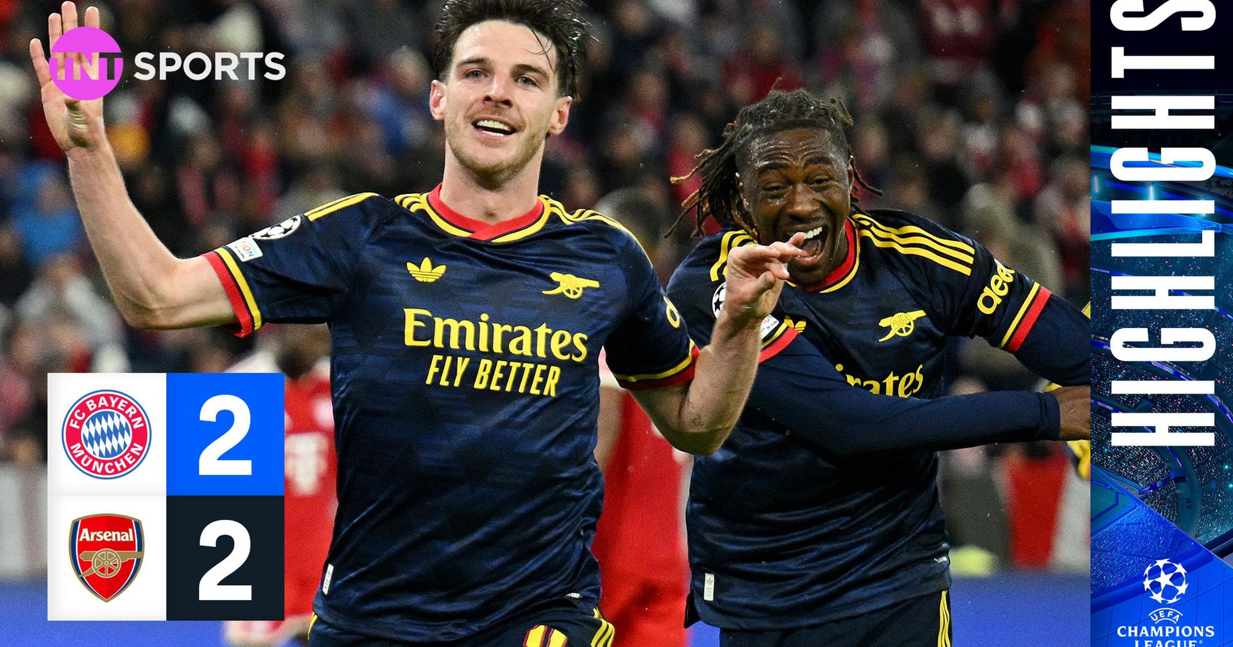 Bayern Munich v Arsenal: UEFA Champions League highlights as Declan ...