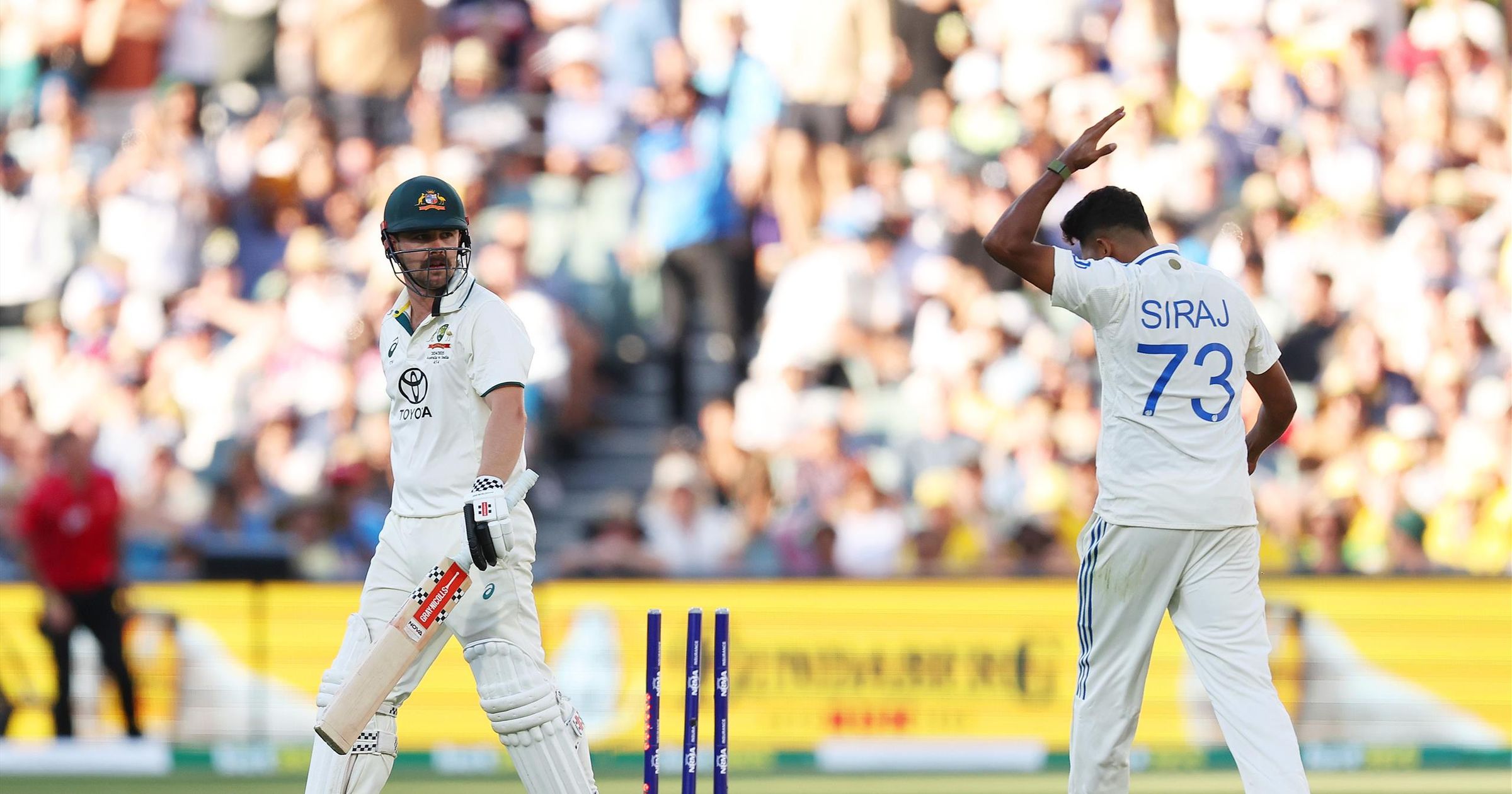 Australia v India Boos ring out around Adelaide as Mohammed Siraj