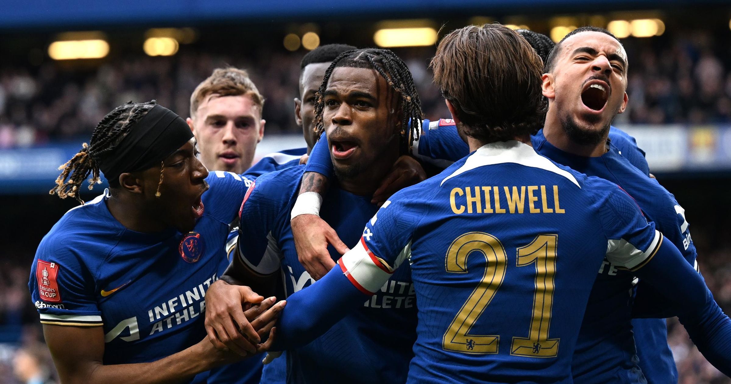 Chelsea 4 2 Leicester Carney Chukwuemeka and Noni Madueke strike late as Blues make semi finals of FA Cup TNT Sports