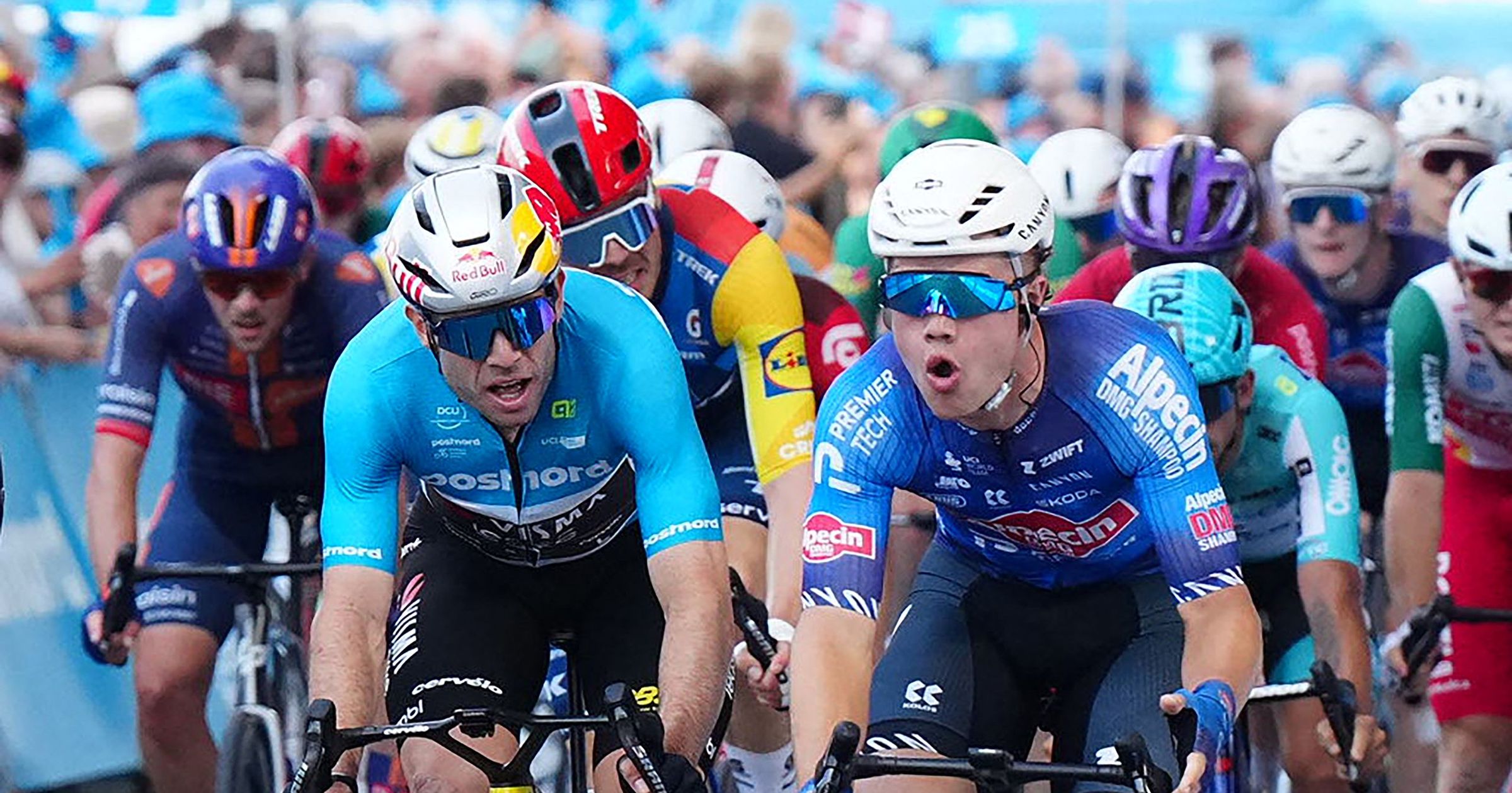 'Never experienced anything like this before' - Van Aert awarded dramatic stage win