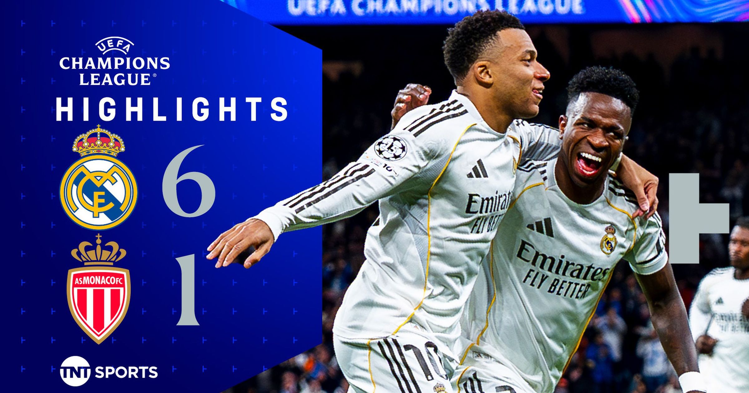 Highlights: Real fire warning as Vinicius, Bellingham net in Monaco rout