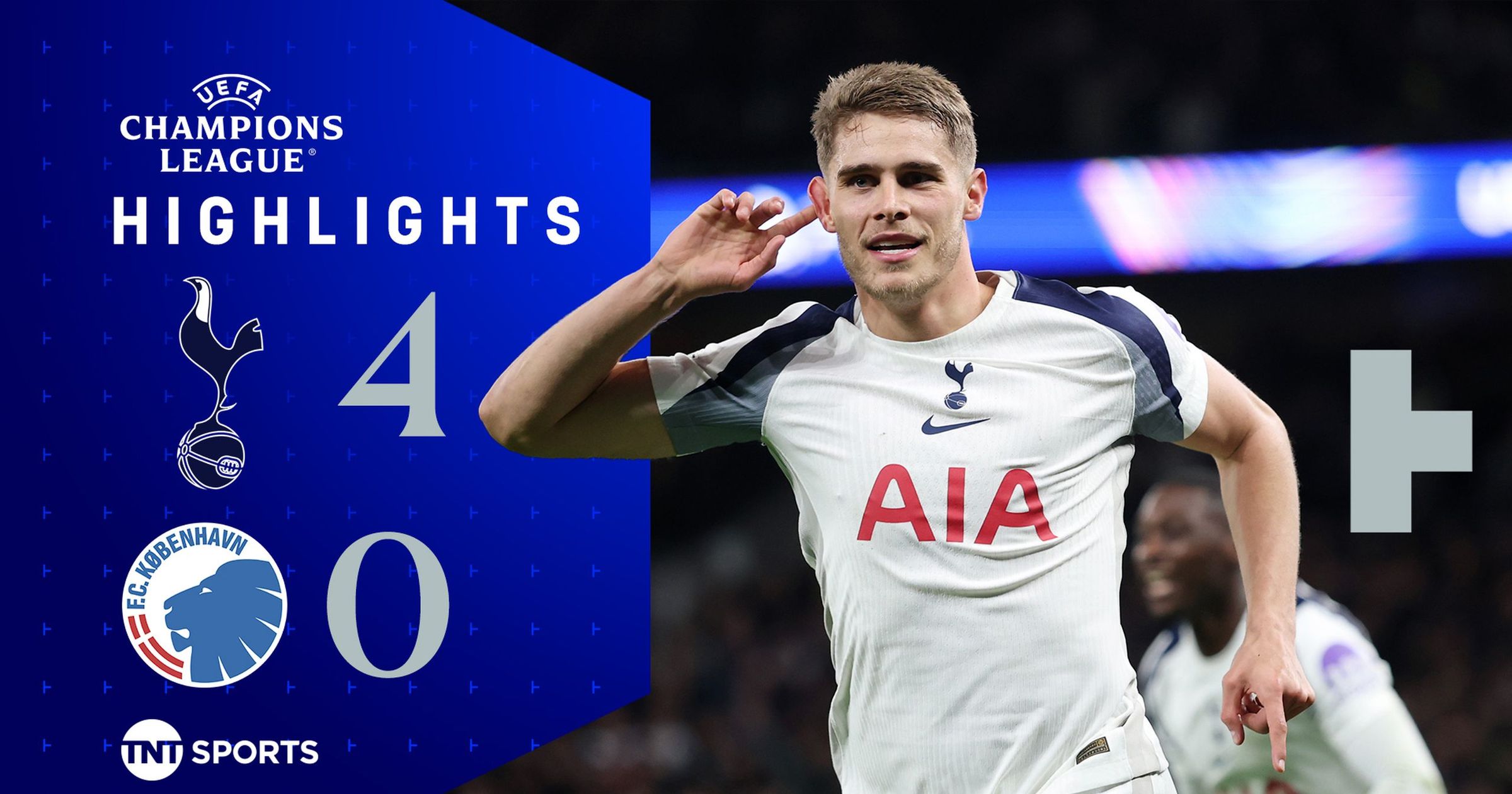 Highlights: Van de Ven scores wonder goal as 10-man Spurs win big - TNT Sports