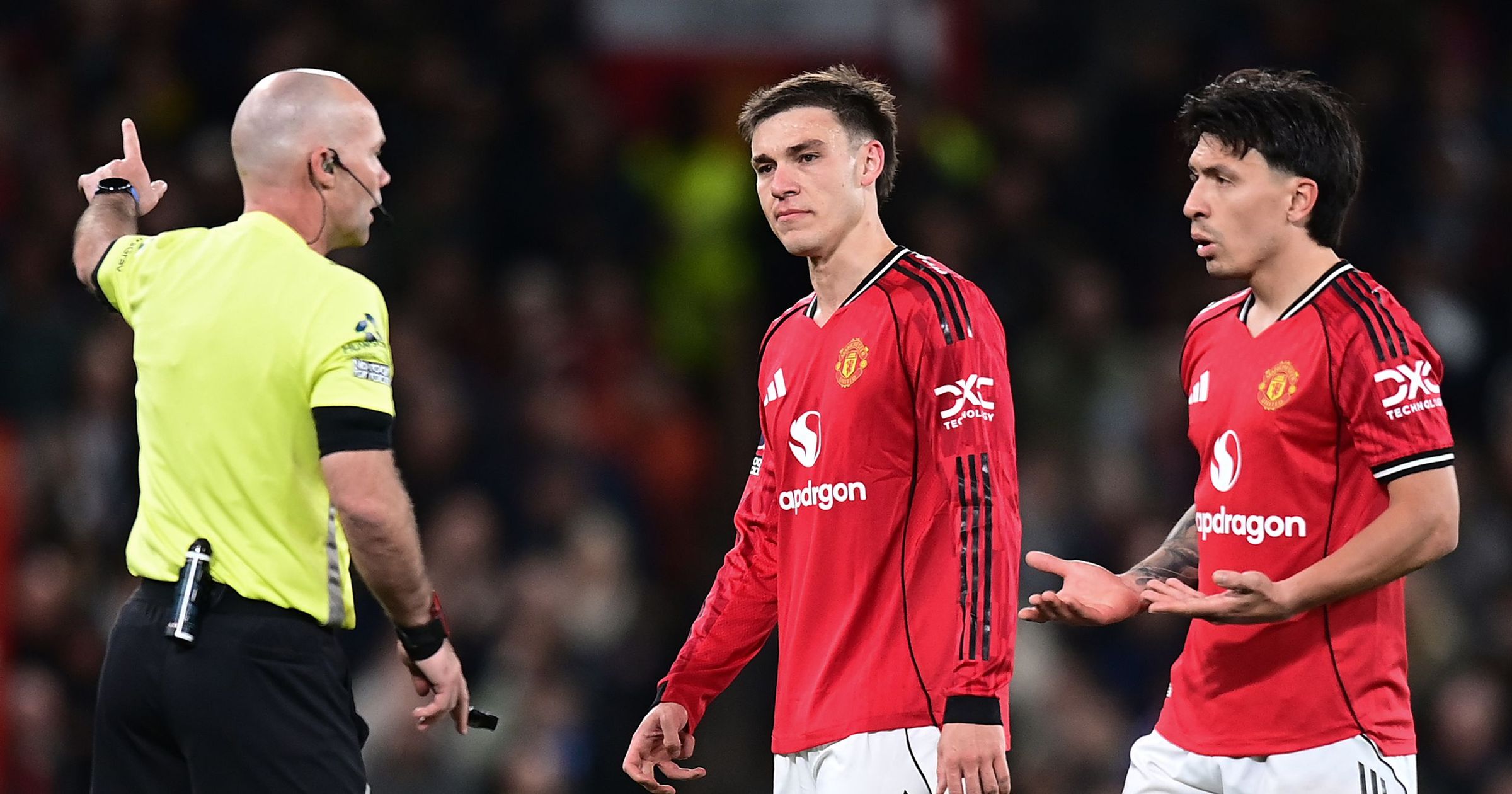Michael Carrick fumes at Lisandro Martinez red card decision as ...