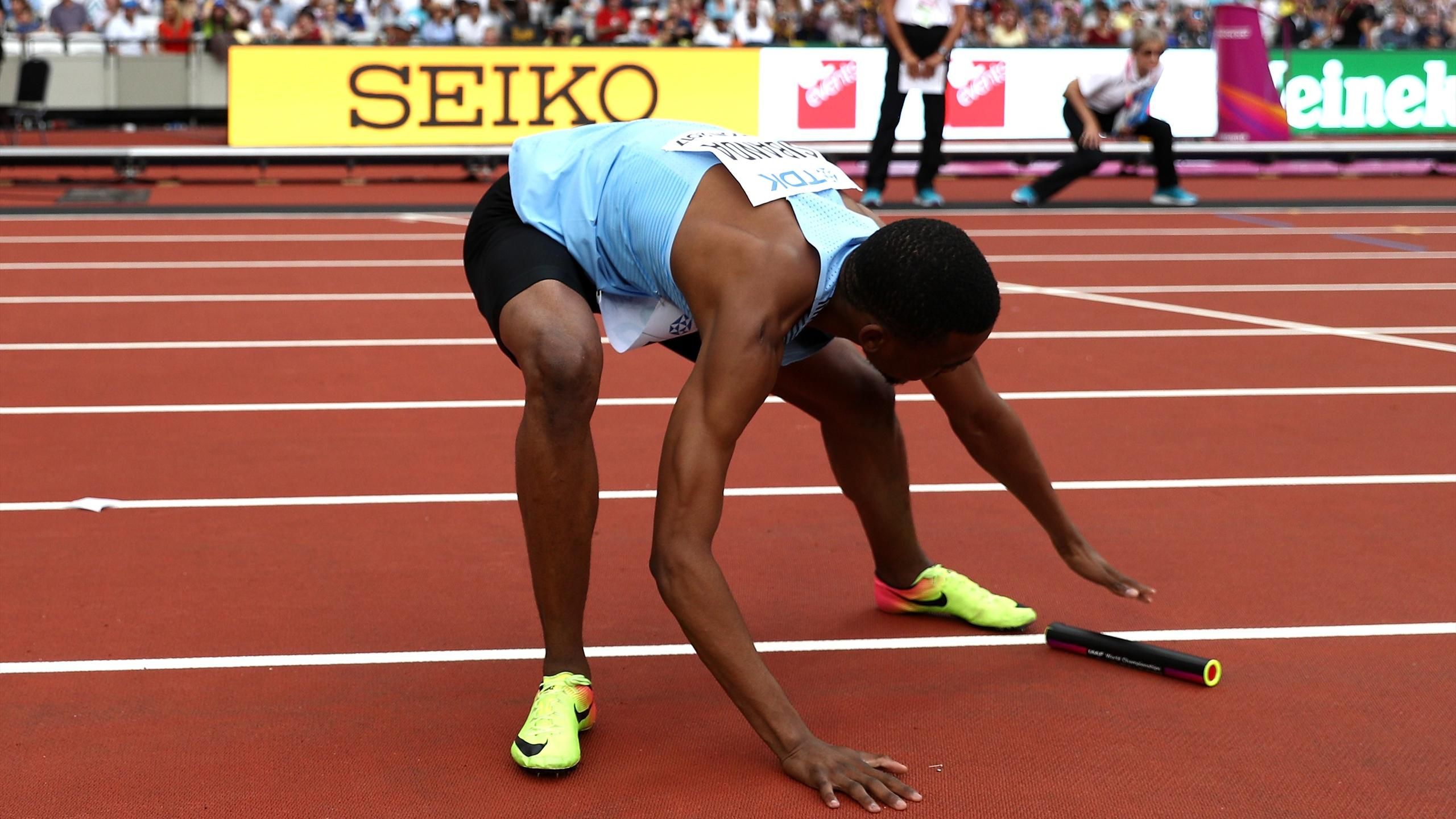 Botswana miss out after baton drop, U.S. run year's fastest time - TNT ...