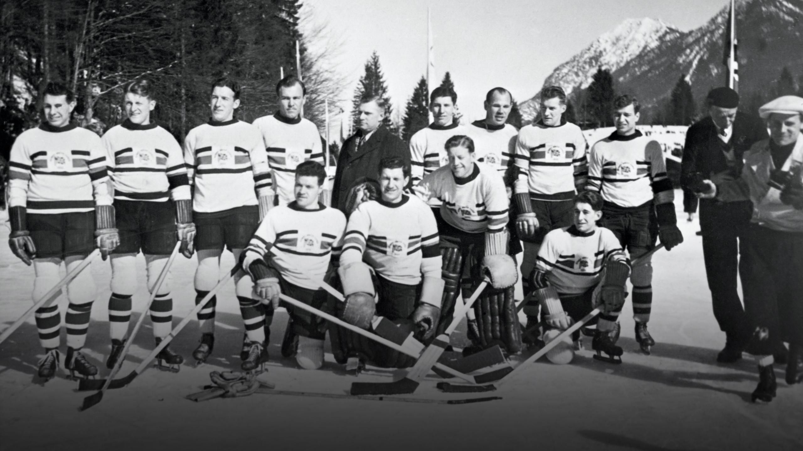 1936 German Winter Olympics, photo of Great Britain hockey team
