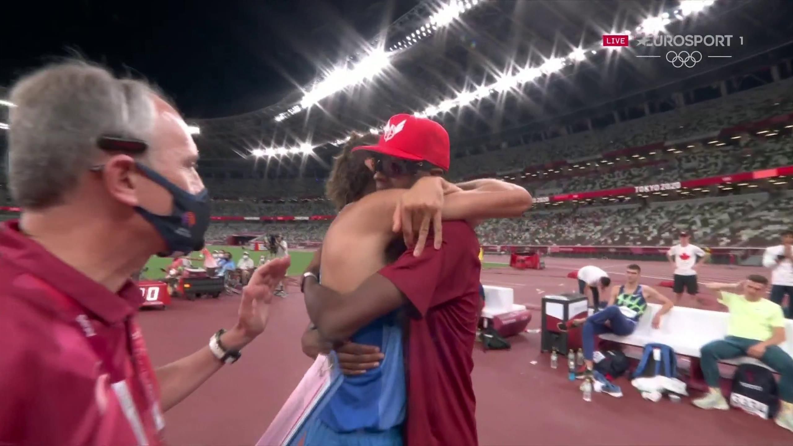 Tokyo 2020 Olympics - 'One each!' - Amazing moment Mutaz Barshim and ...