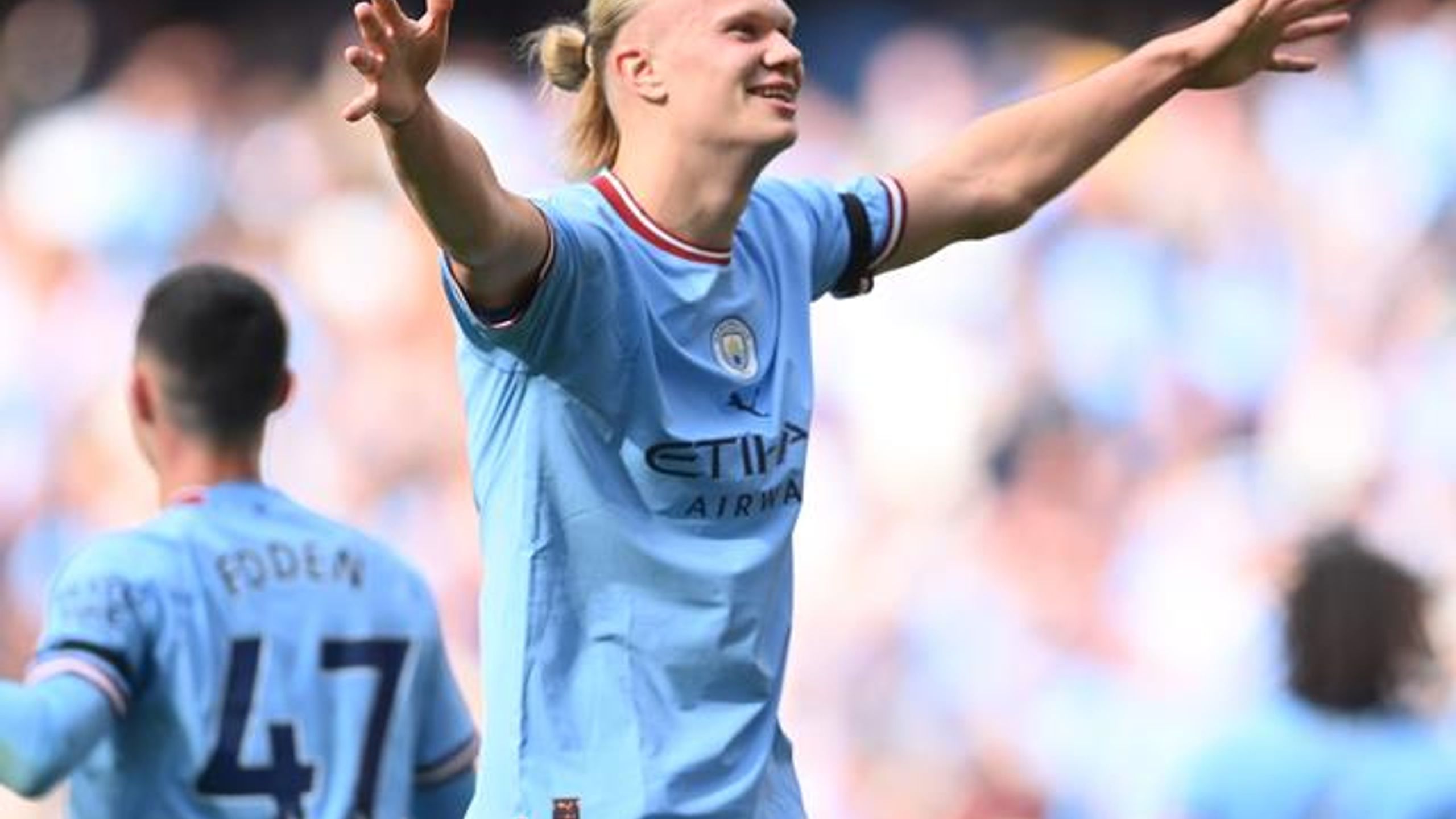 Erling Haaland becomes first player to score hat-tricks in three ...