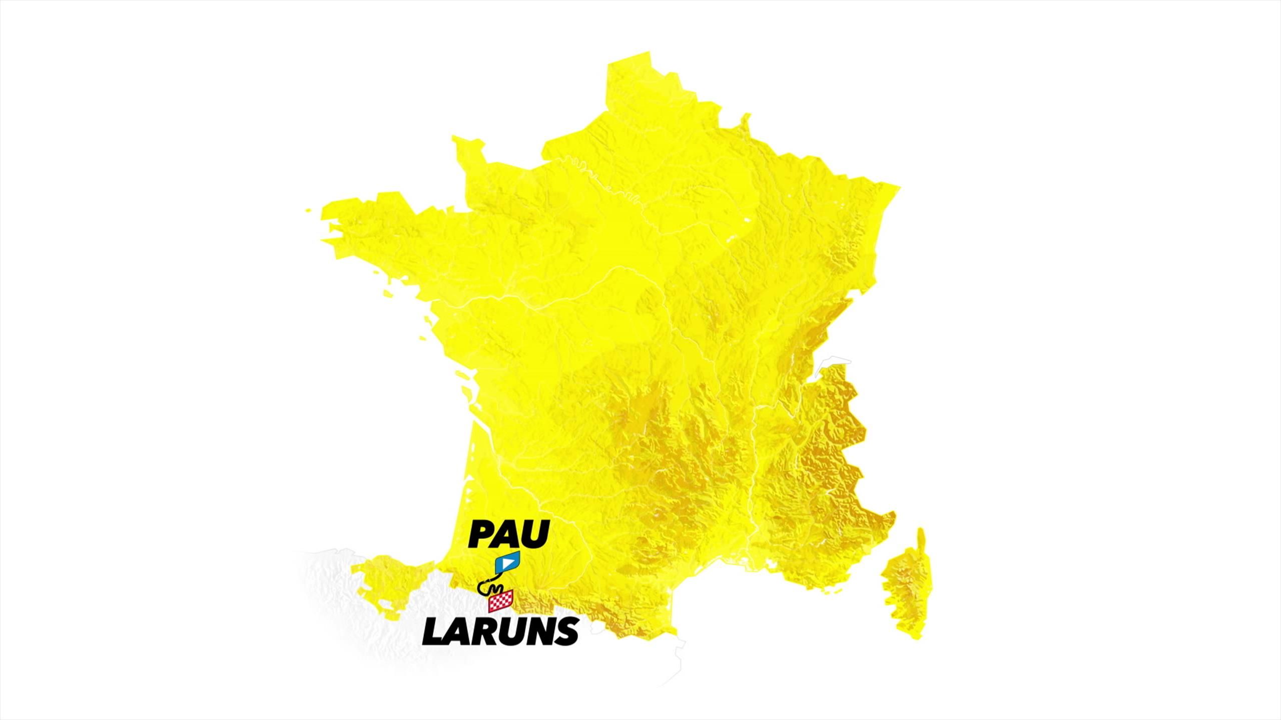 Tour de France 2023 Stage 5 profile and route map: Pau - Laruns ...