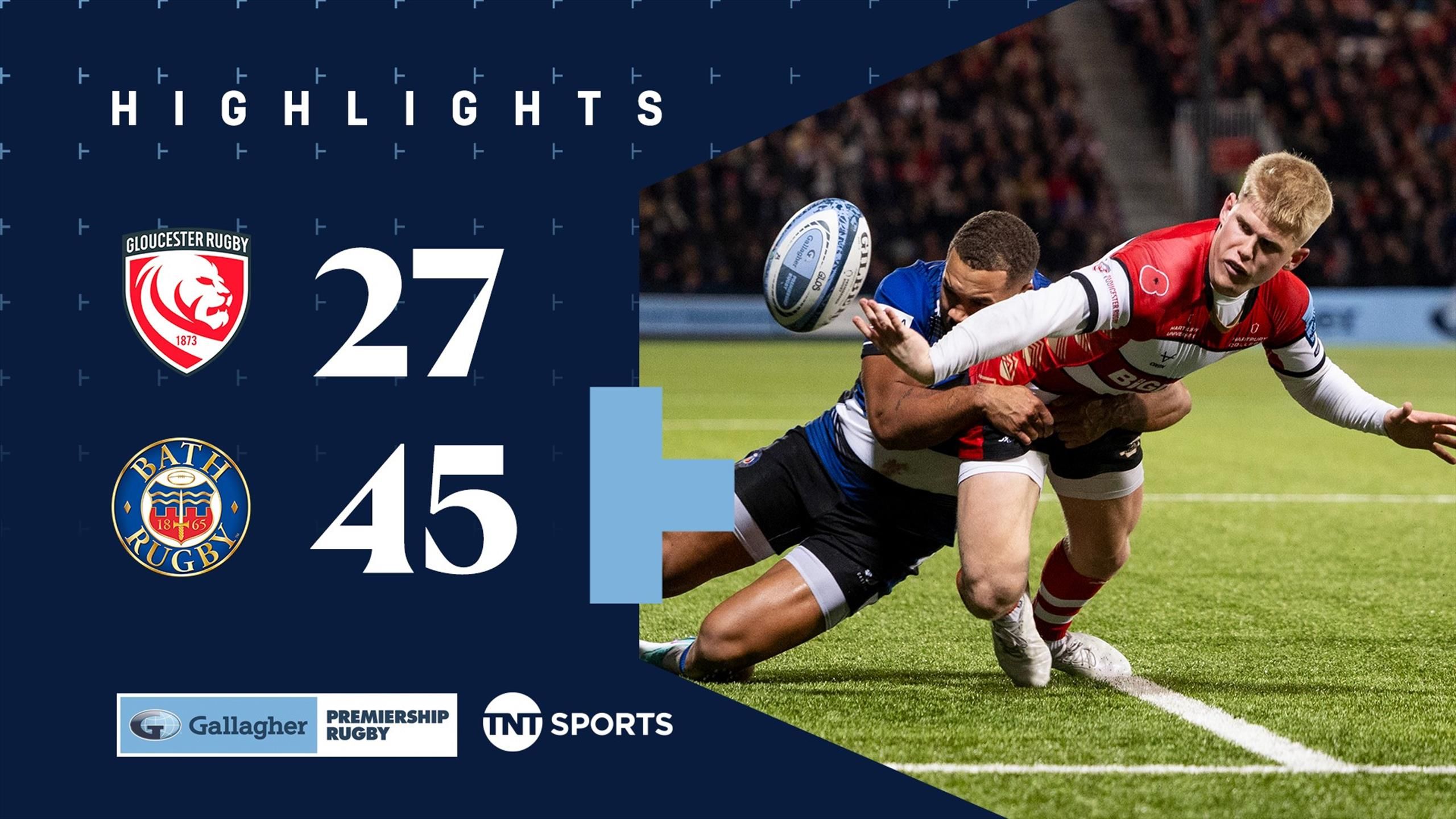 Highlights: Bath overcome West Country rivals Gloucester in Gallagher ...