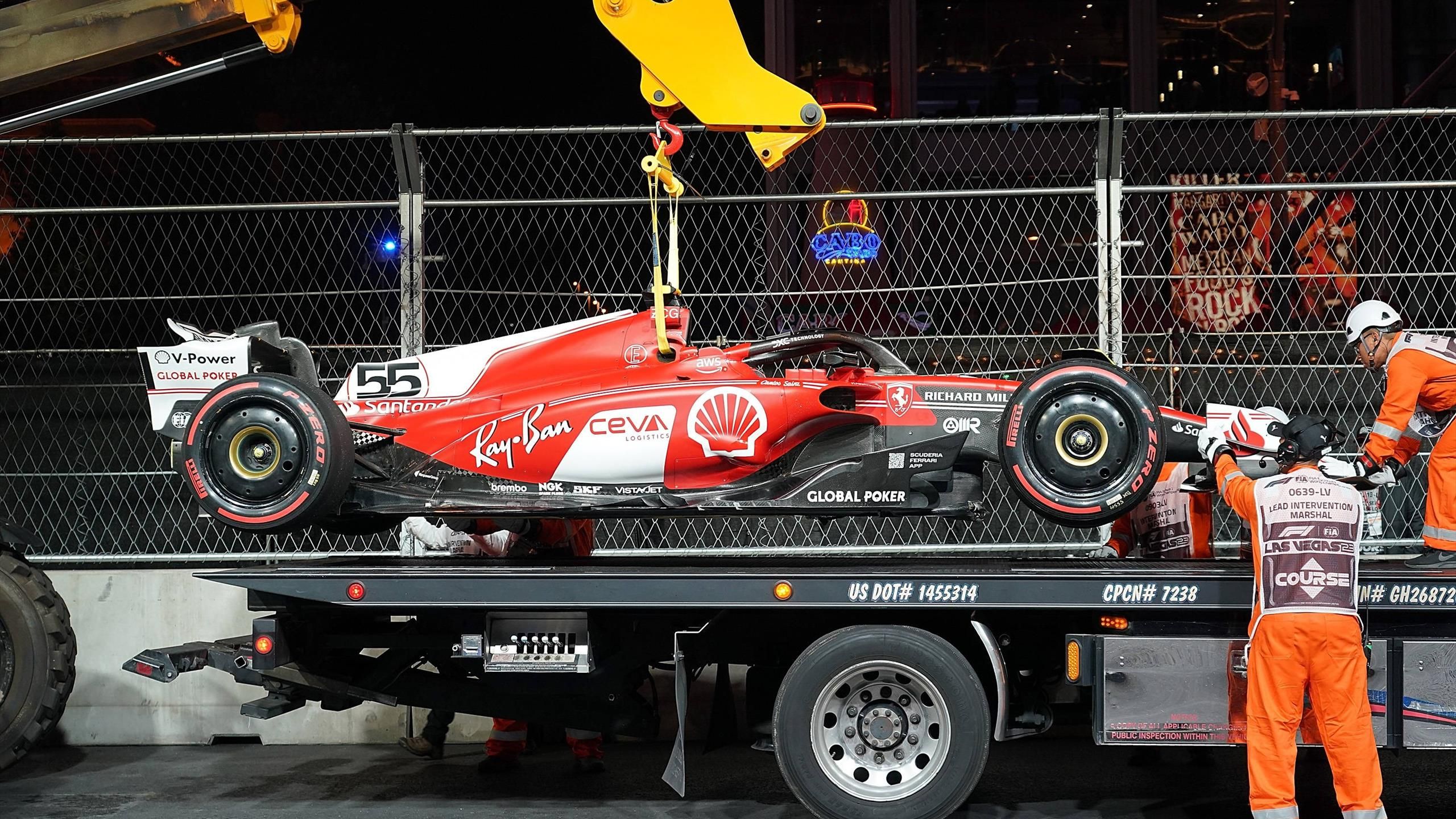 Carlos Sainz, Las Vegas crash