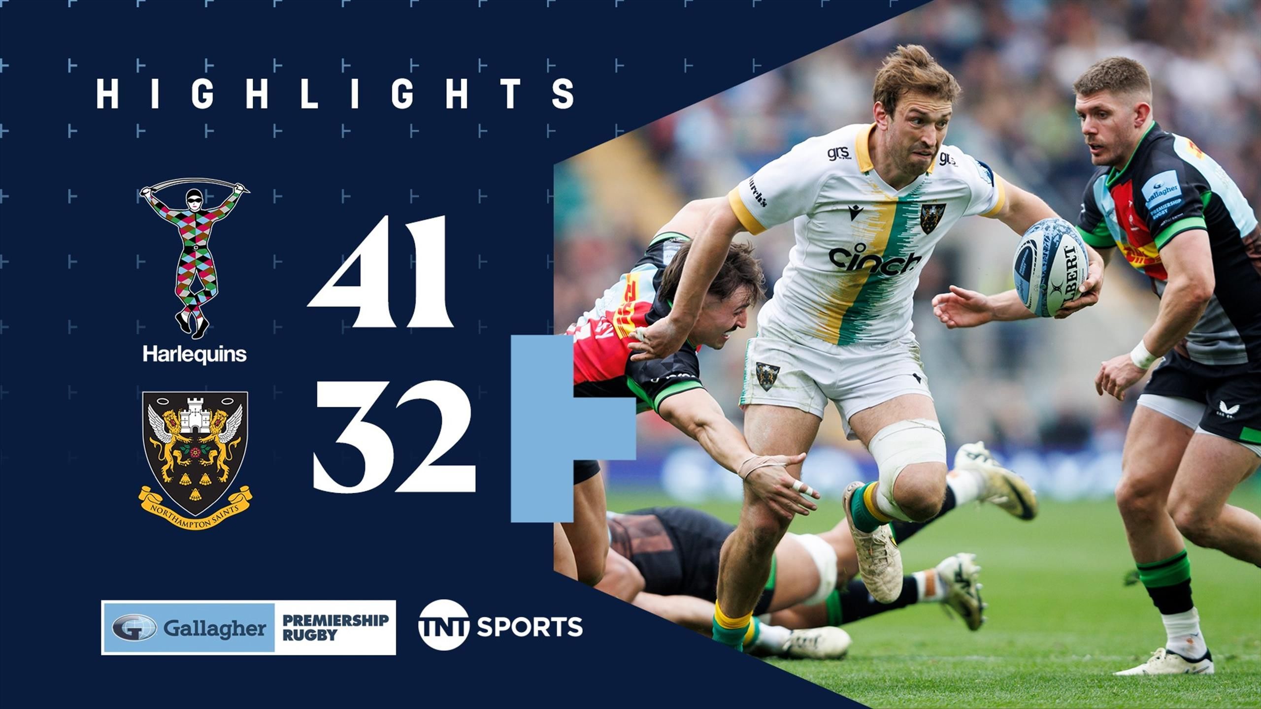 Gallagher Premiership Rugby Highlights Harlequins secure thrilling win over Northampton Saints