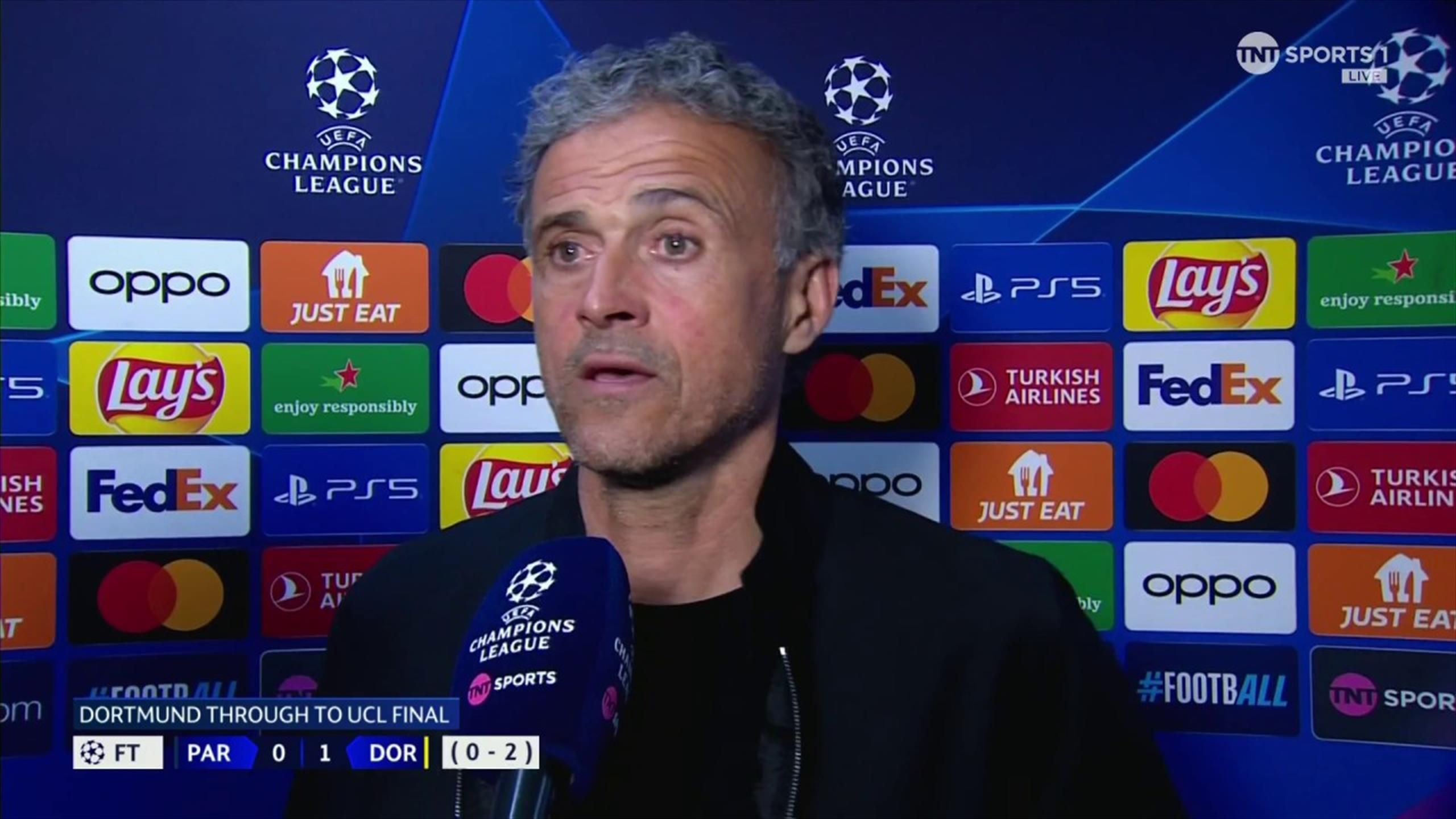 Luis Enrique says 'football is so unfair' after PSG lose to Borussia