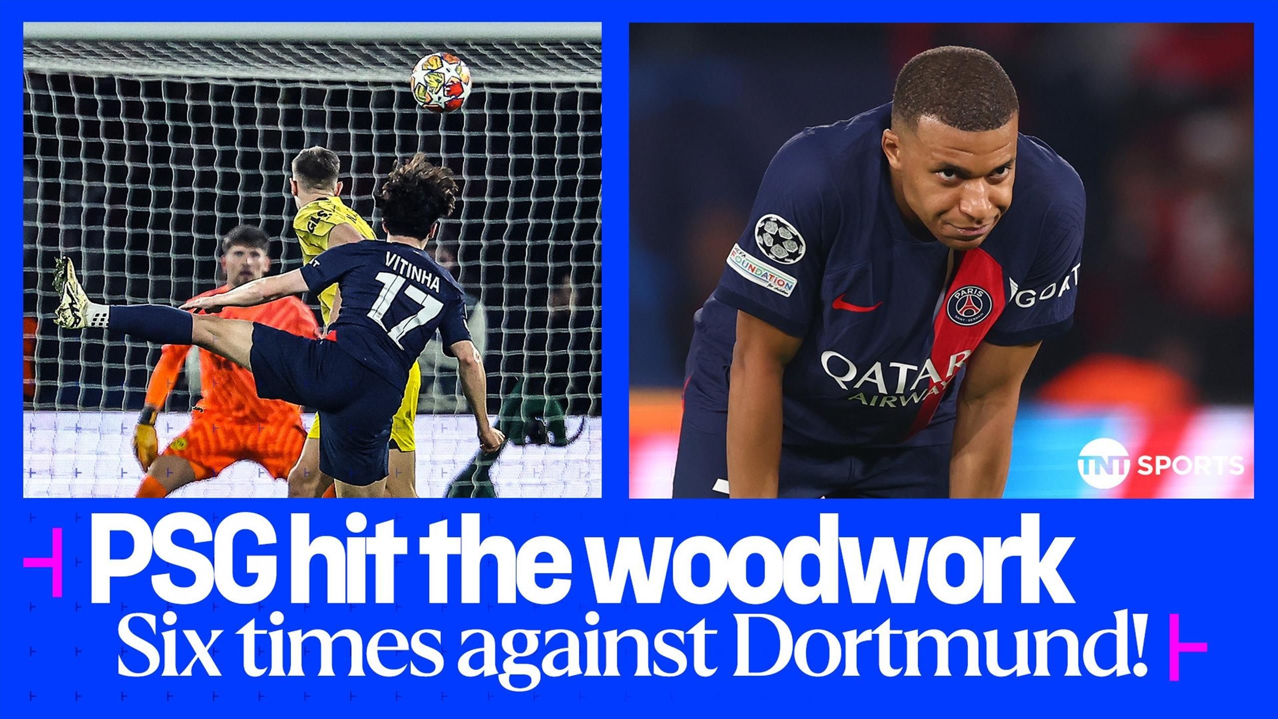 All six times Paris SaintGermain hit the woodwork against Borussia