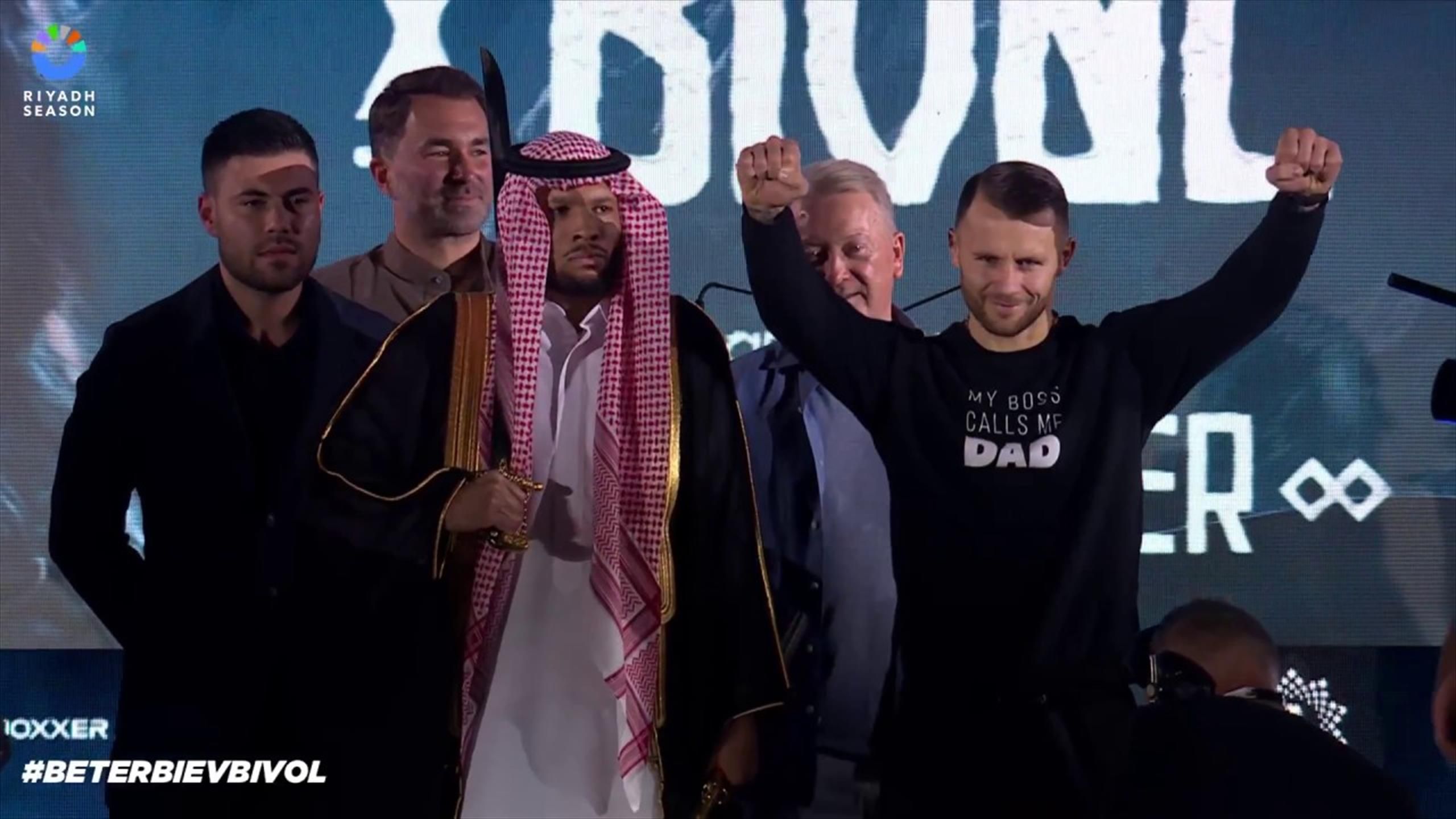 Chris Eubank Jr dressed to impress in epic stare down with Kamil