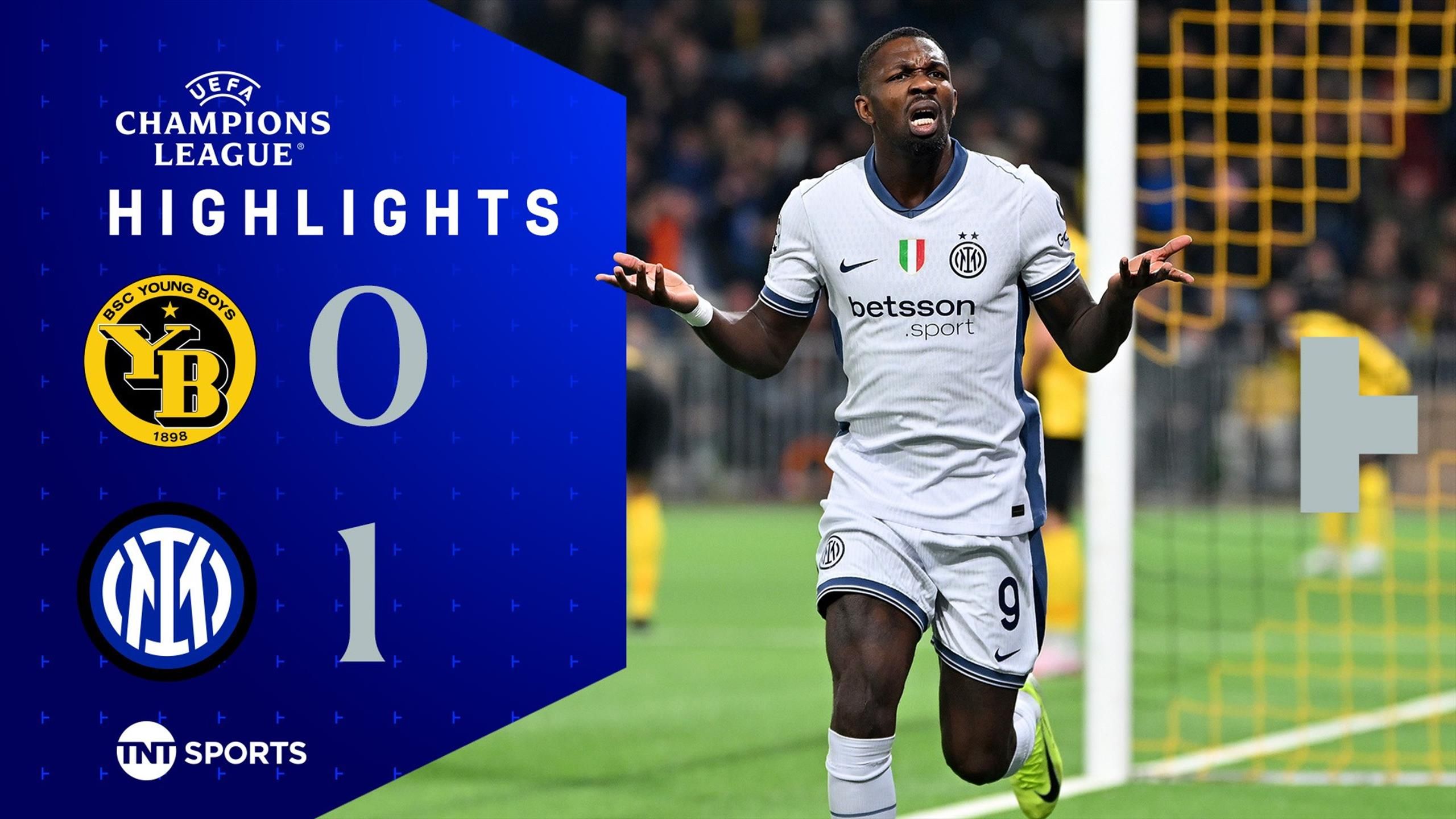 Young Boys 01 Inter UEFA Champions League highlights as Marcus Thuram