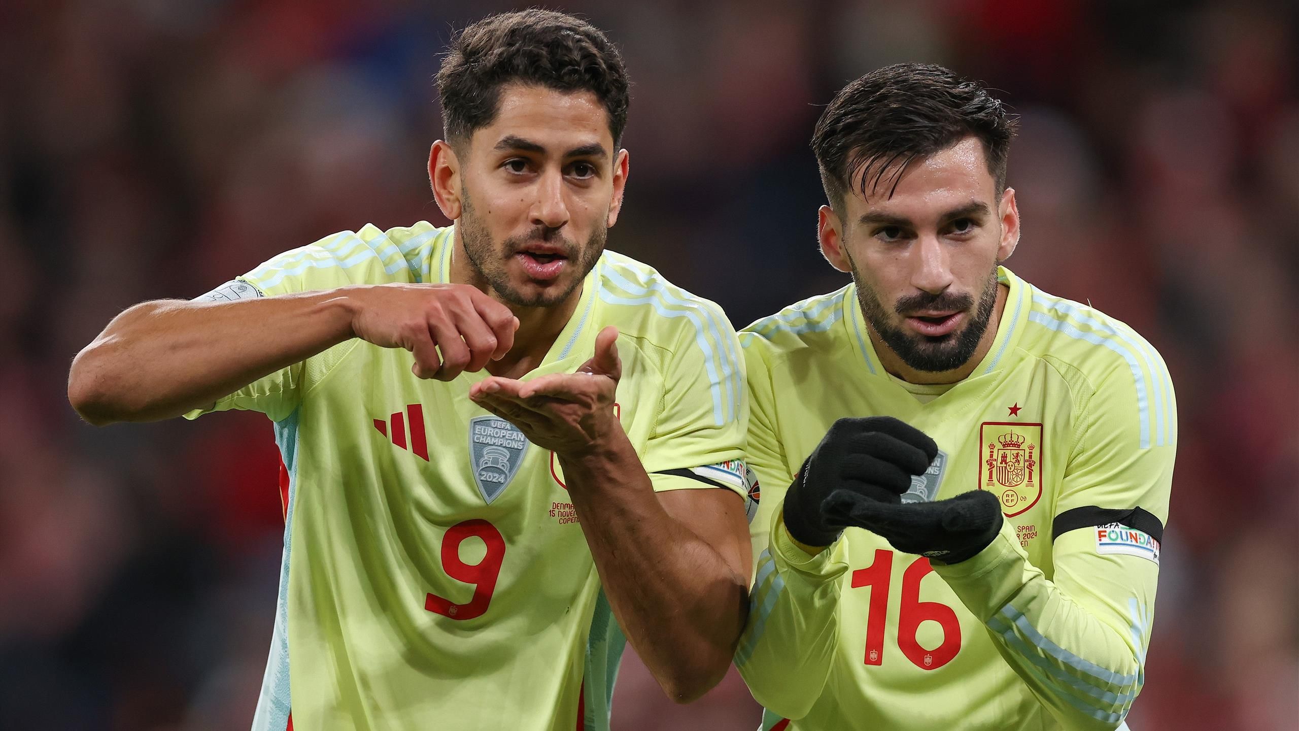Denmark 12 Spain Reigning European champions secure top spot in UEFA Nations League group