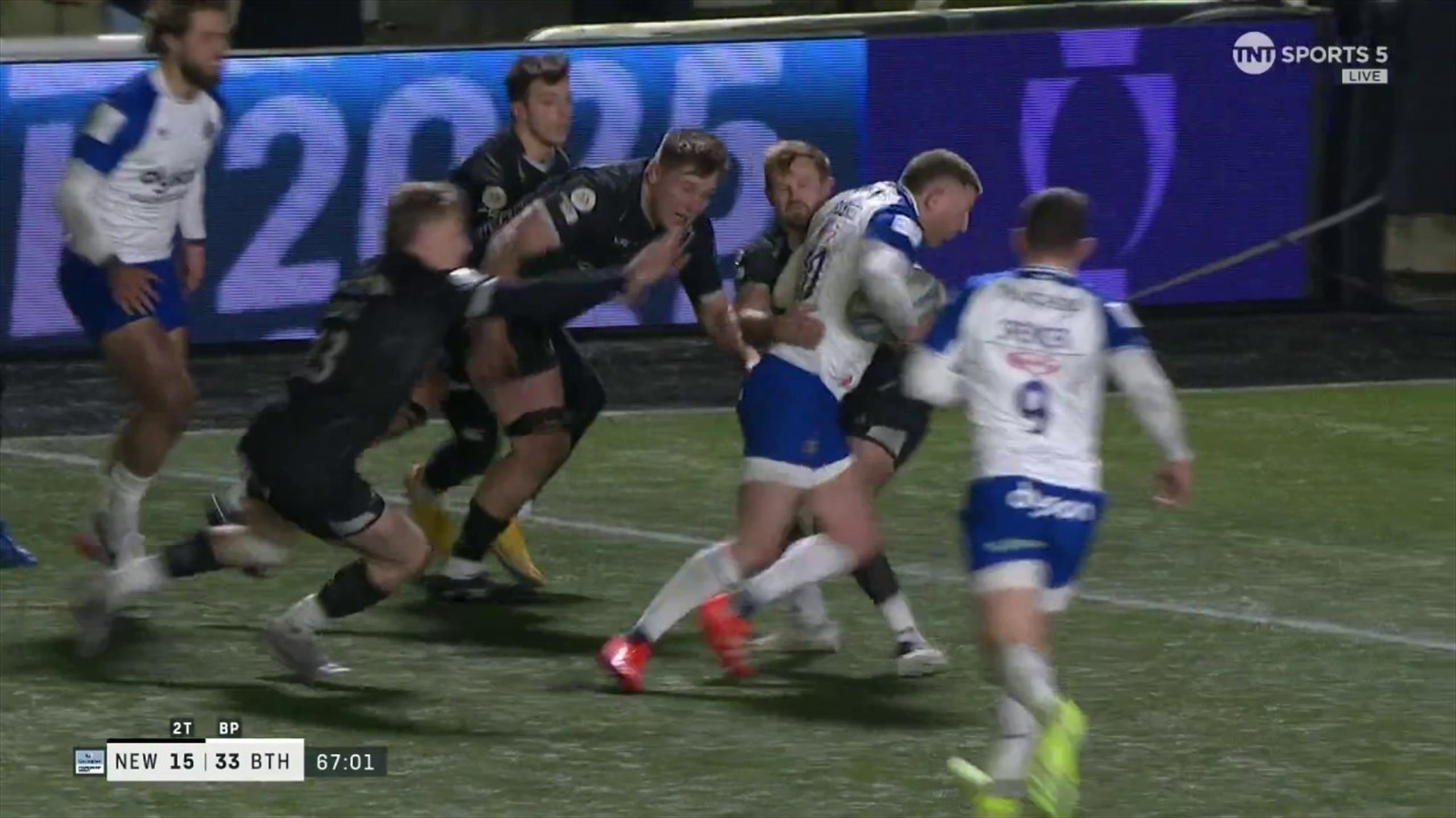 Finn Russell dots down to seal win in Newcastle to send Bath top of the ...