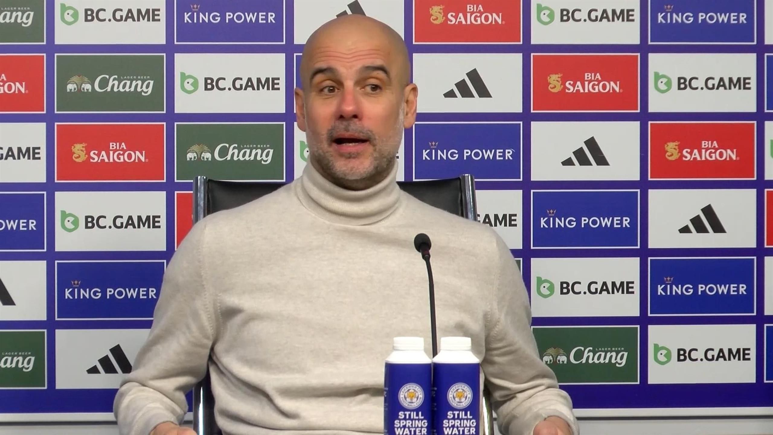 Pep Guardiola says Manchester City win at Leicester City is 'relief