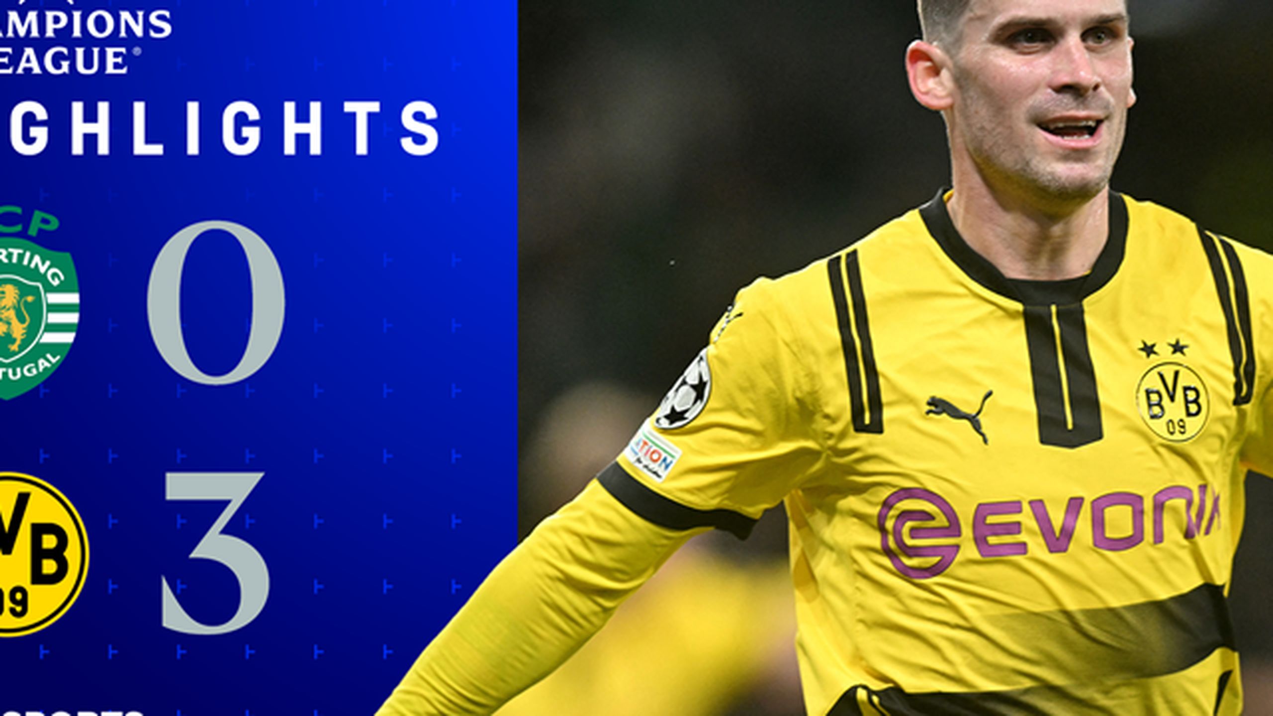 Watch Sporting CP vs Borussia Dortmund UEFA Champions League highlights ...