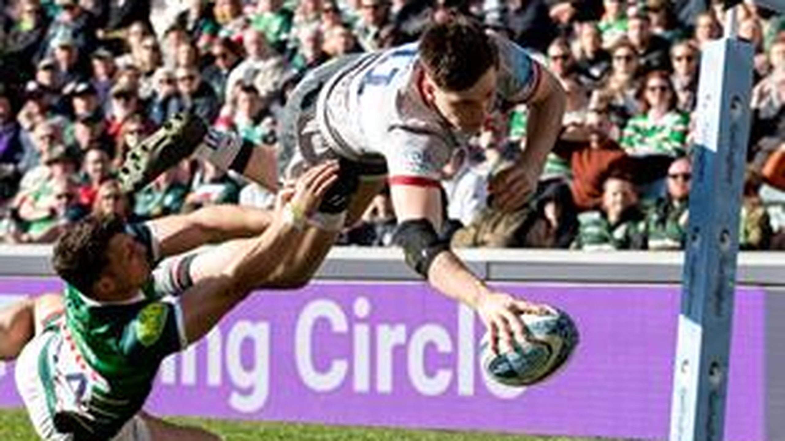 ‘What a finish’ – Angus Hall scores stunning try for Saracens on first ...