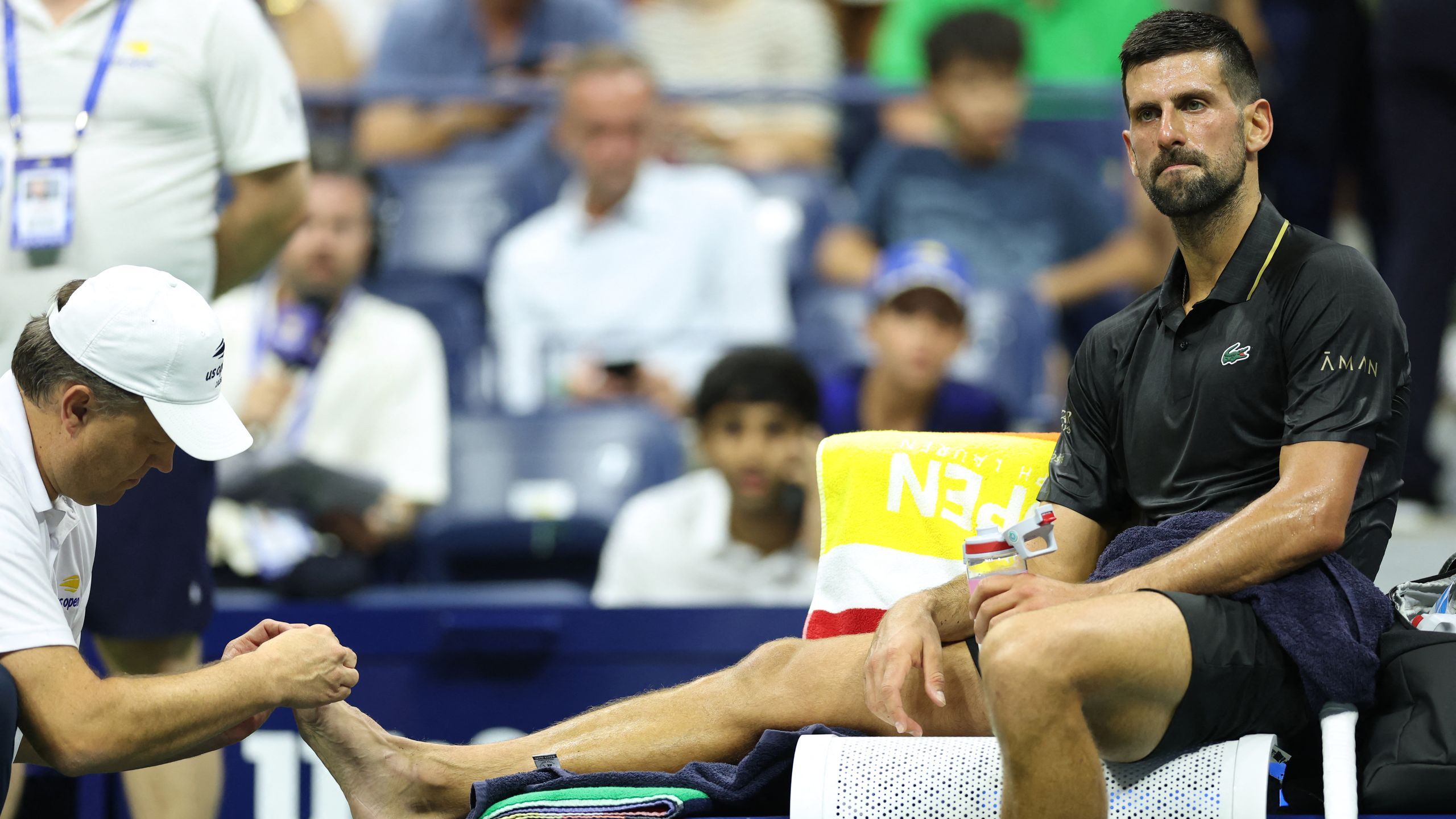 Novak Djokovic admits to physical 'concern' at US Open after 'challenging' first  round win over Learner Tien - TNT Sports