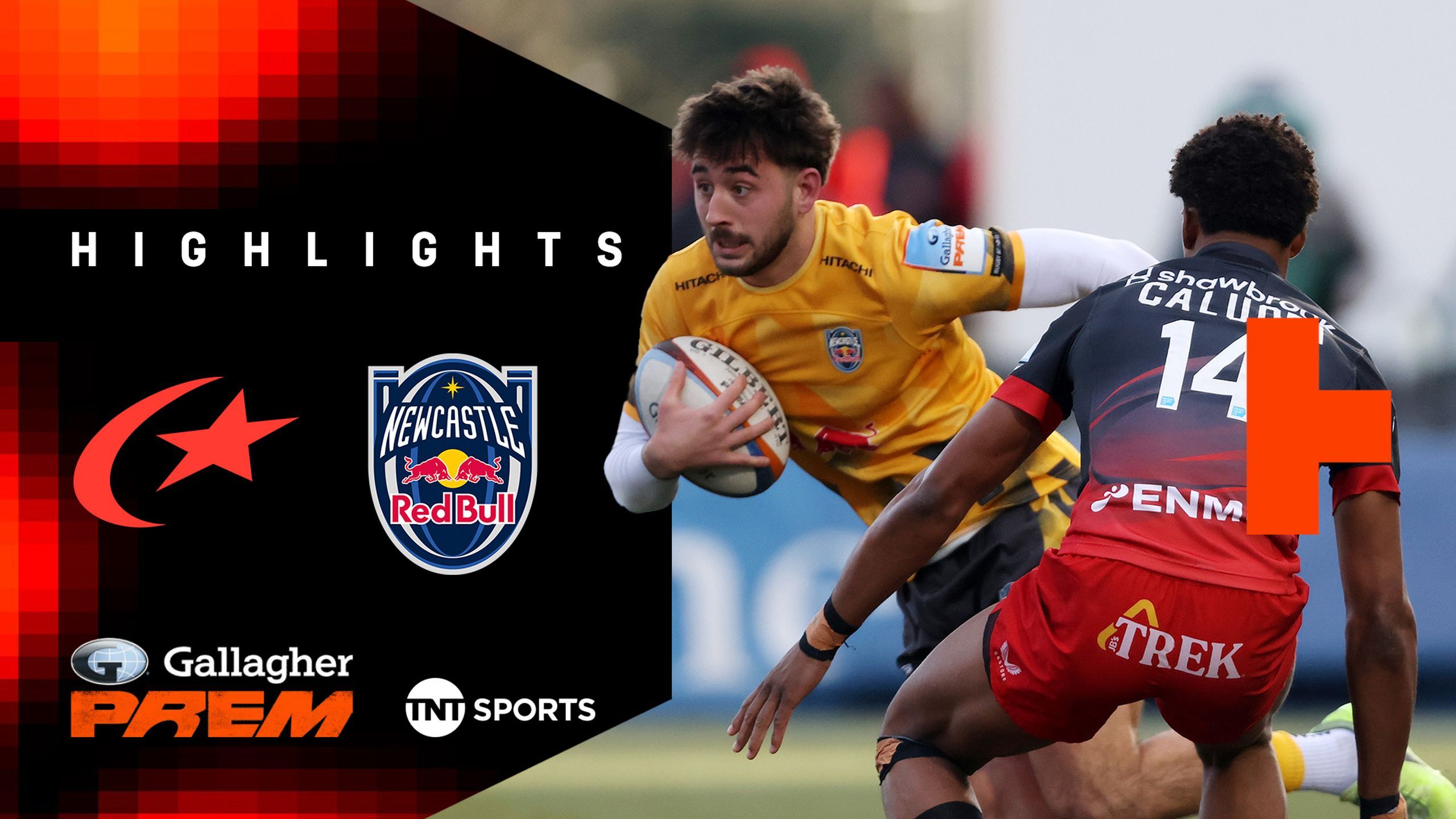 Highlights: Noah Caluori scores four as Saracens thrash Newcastle Red ...