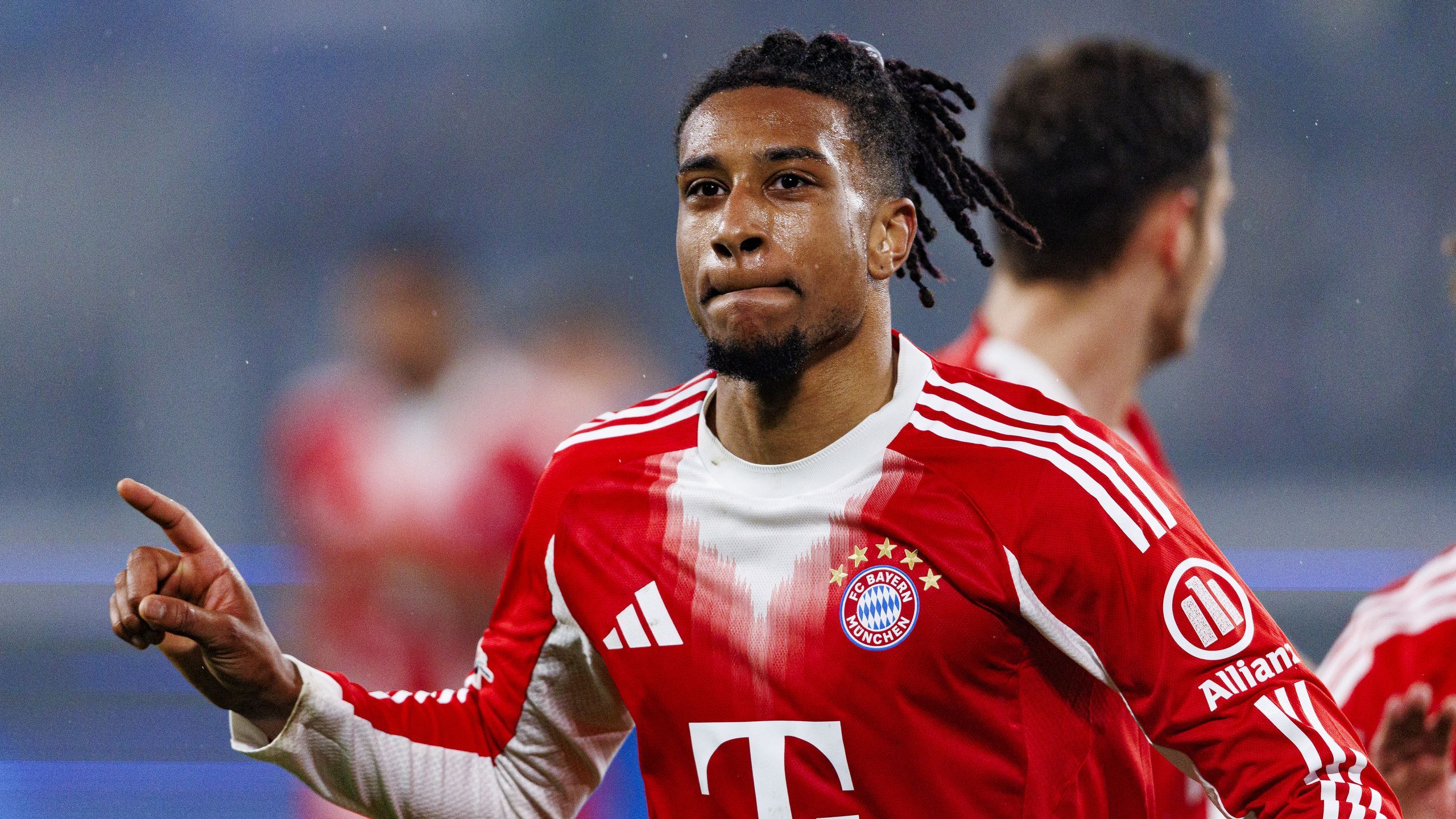 Michael Olise celebrates goal against Atalanta