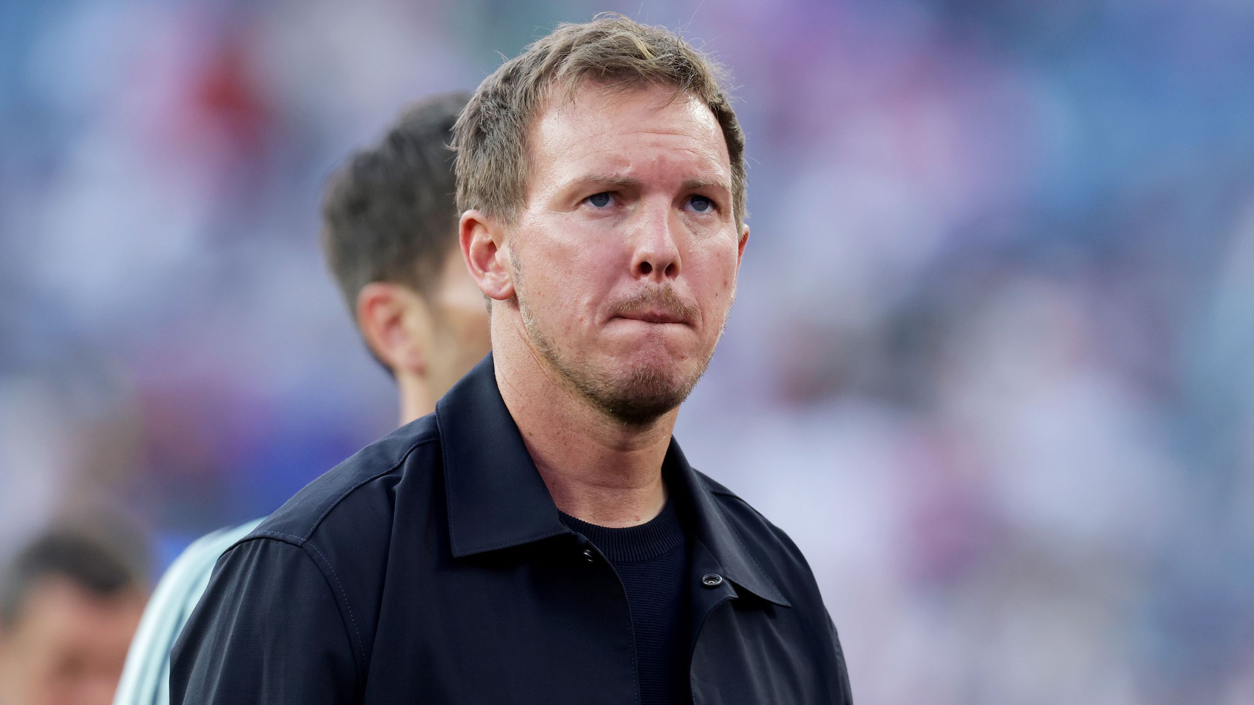 Julian Nagelsmann watching on from the touchline during his time as Germany head coach