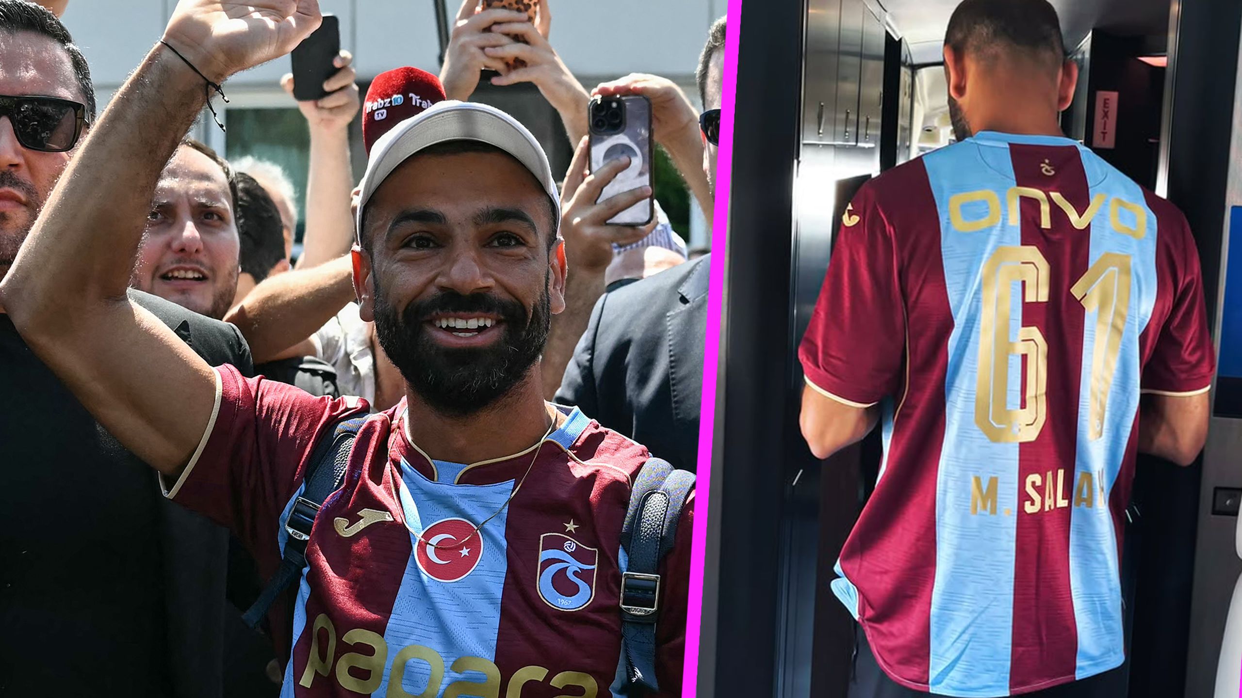 Why Mohamed Salah wore No. 61 shirt to greet Trabzonspor fans as ...