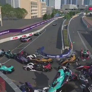 Chaos ensues as Formula E race start brings MASSIVE crash - Formula E ...