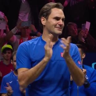 Watch Roger Federer's final point in professional tennis in emotional